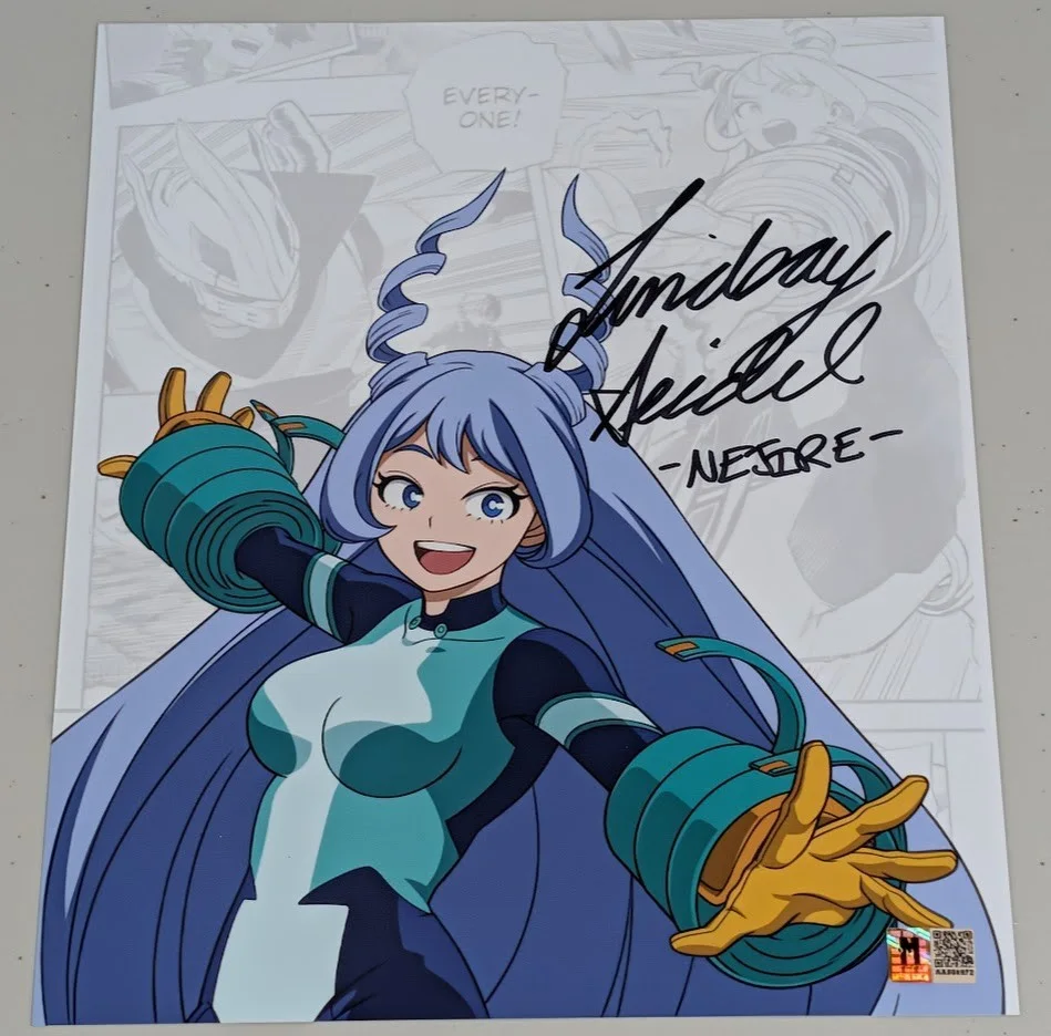 Lindsay Seidel — Lindsay Seidel Autographed Signed 8x10 Photo NEJIRE HADO My Hero Academia