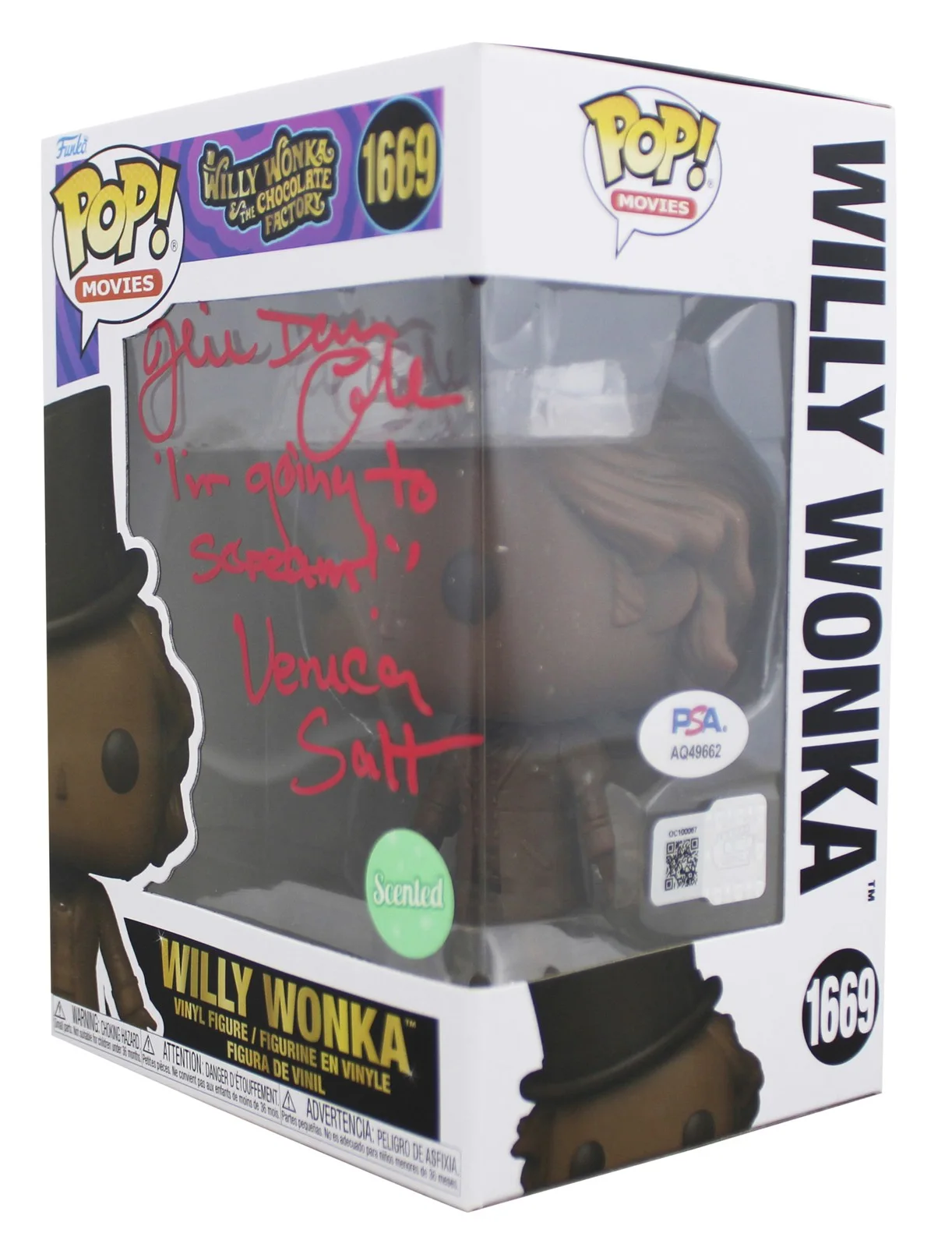 Julie Dawn Cole — Julie Dawn Cole "Veruca Salt" Signed #1669 Funko Pop Vinyl Figure PSA #AQ49662, изображение 2