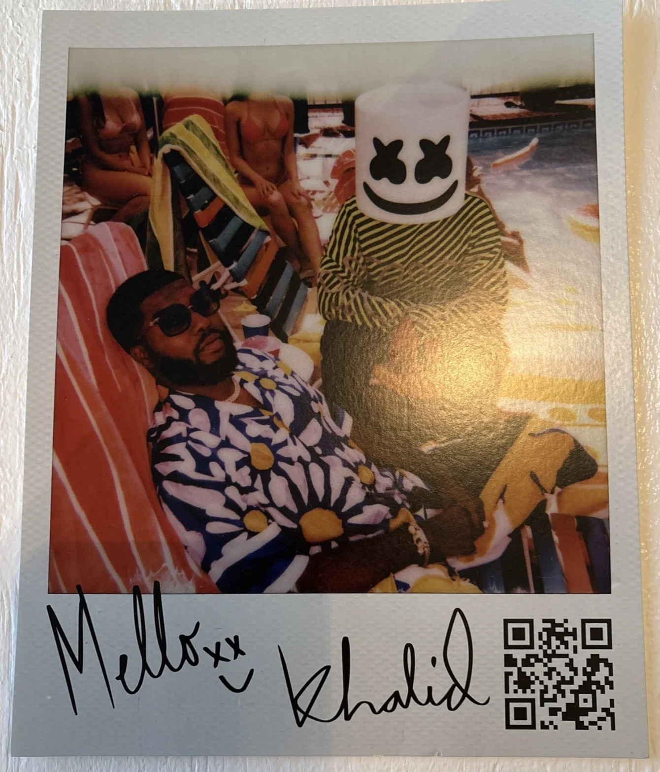 Marshmello & Khalid Signed Polaroid-Style Photo • 10x8 Autographed “Numb” Collab, изображение 2