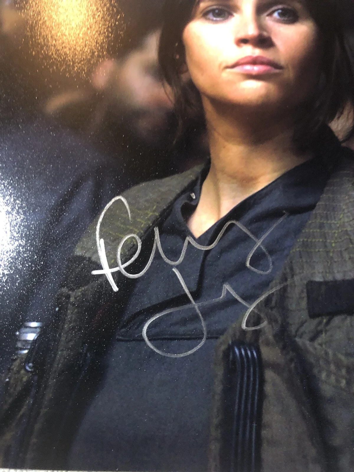 Felicity Jones — Felicity Jones Jyn Erso Rogue One Star Wars 8x10 Photo Auto Topps Authentics, image 3