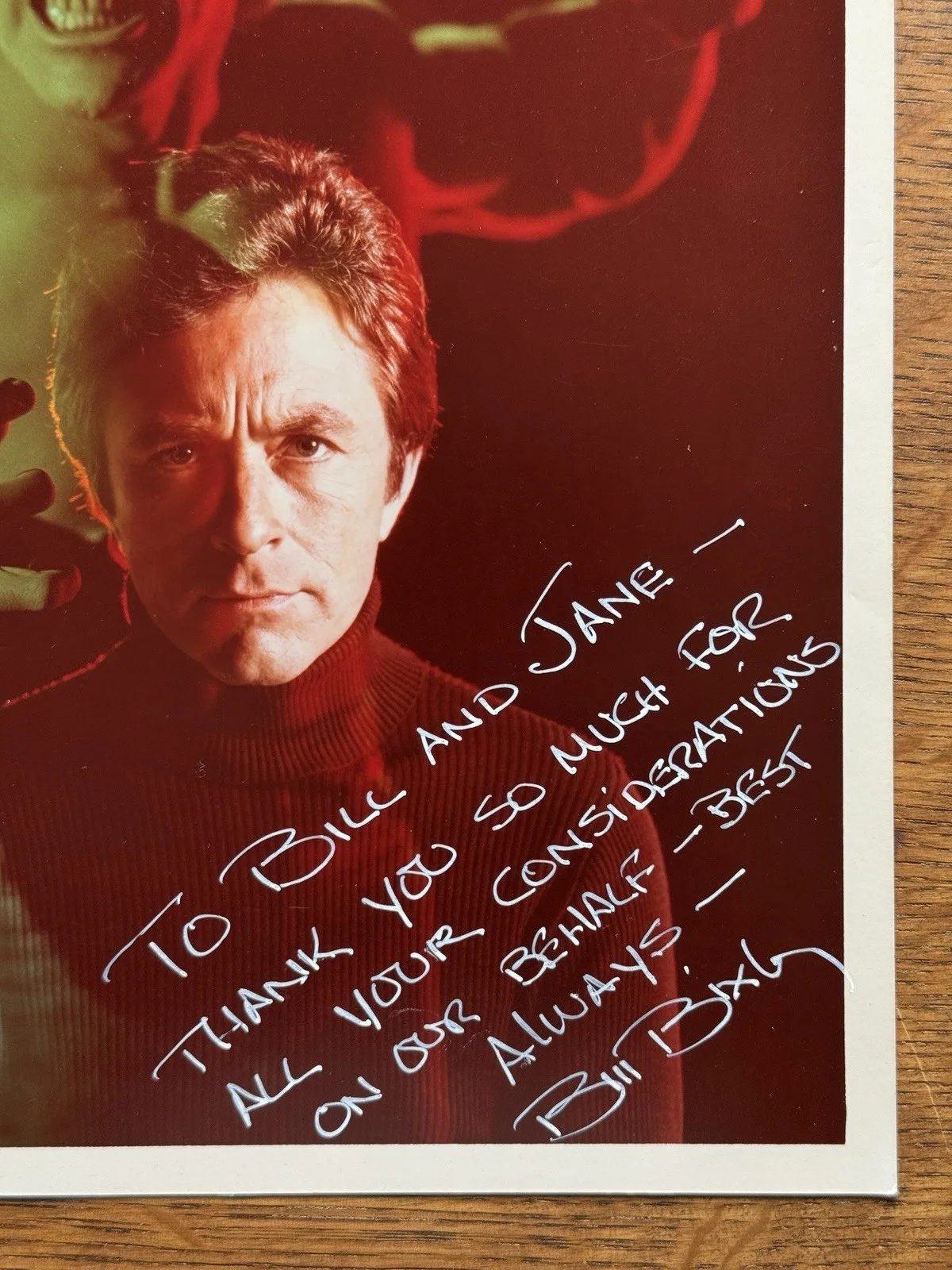 Bill Bixby — Bill Bixby Signed Autograph 8x10 Incredible Hulk Photo David Banner Lou Ferrigno