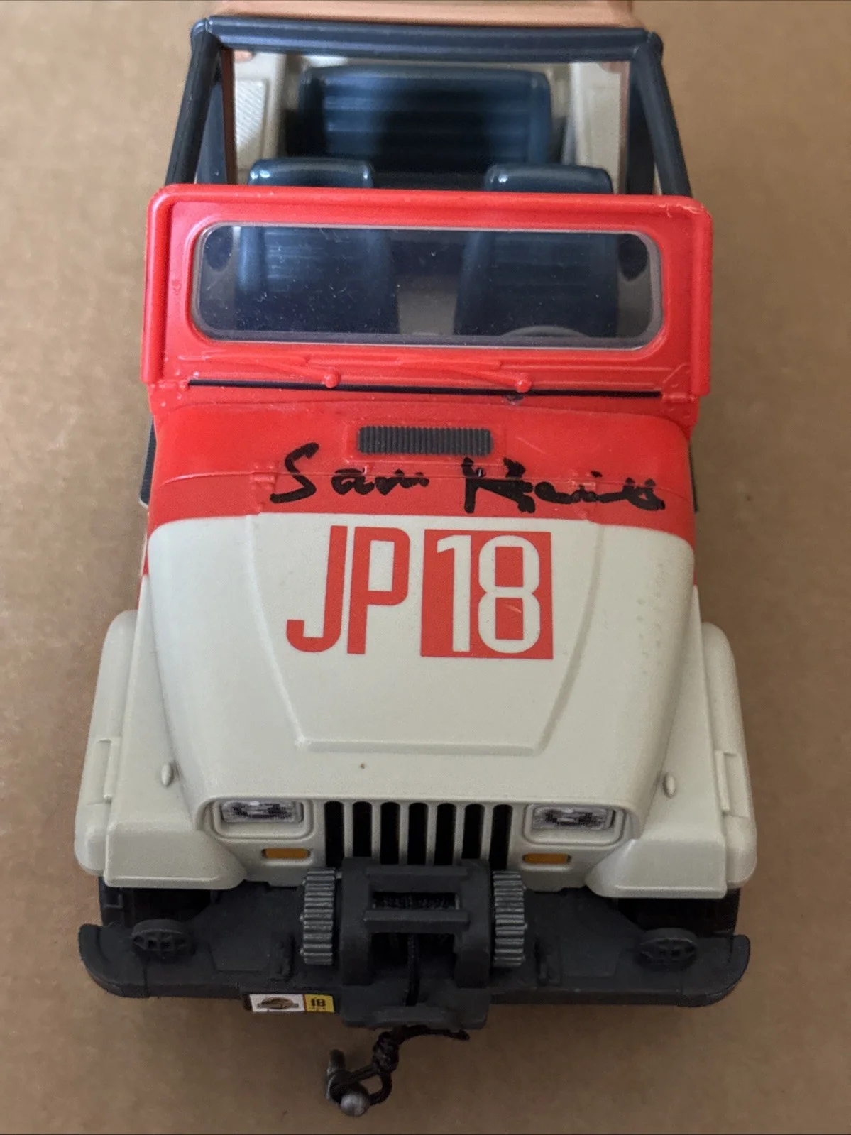 Sam Neill Autographed Jurassic Park Jeep Mattel Legacy Collection JSA COA Signed, image 2