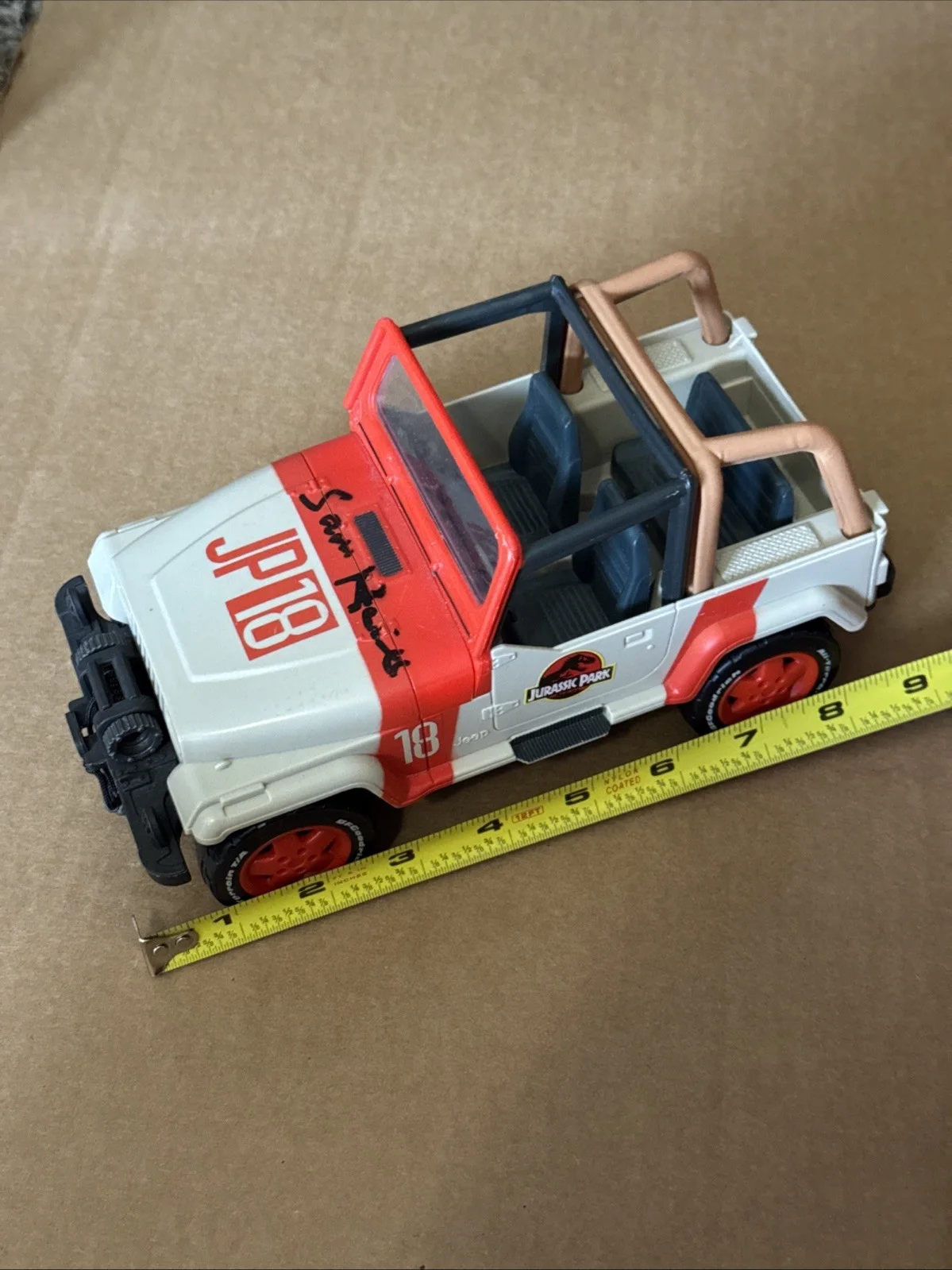 Sam Neill Autographed Jurassic Park Jeep Mattel Legacy Collection JSA COA Signed, image 3