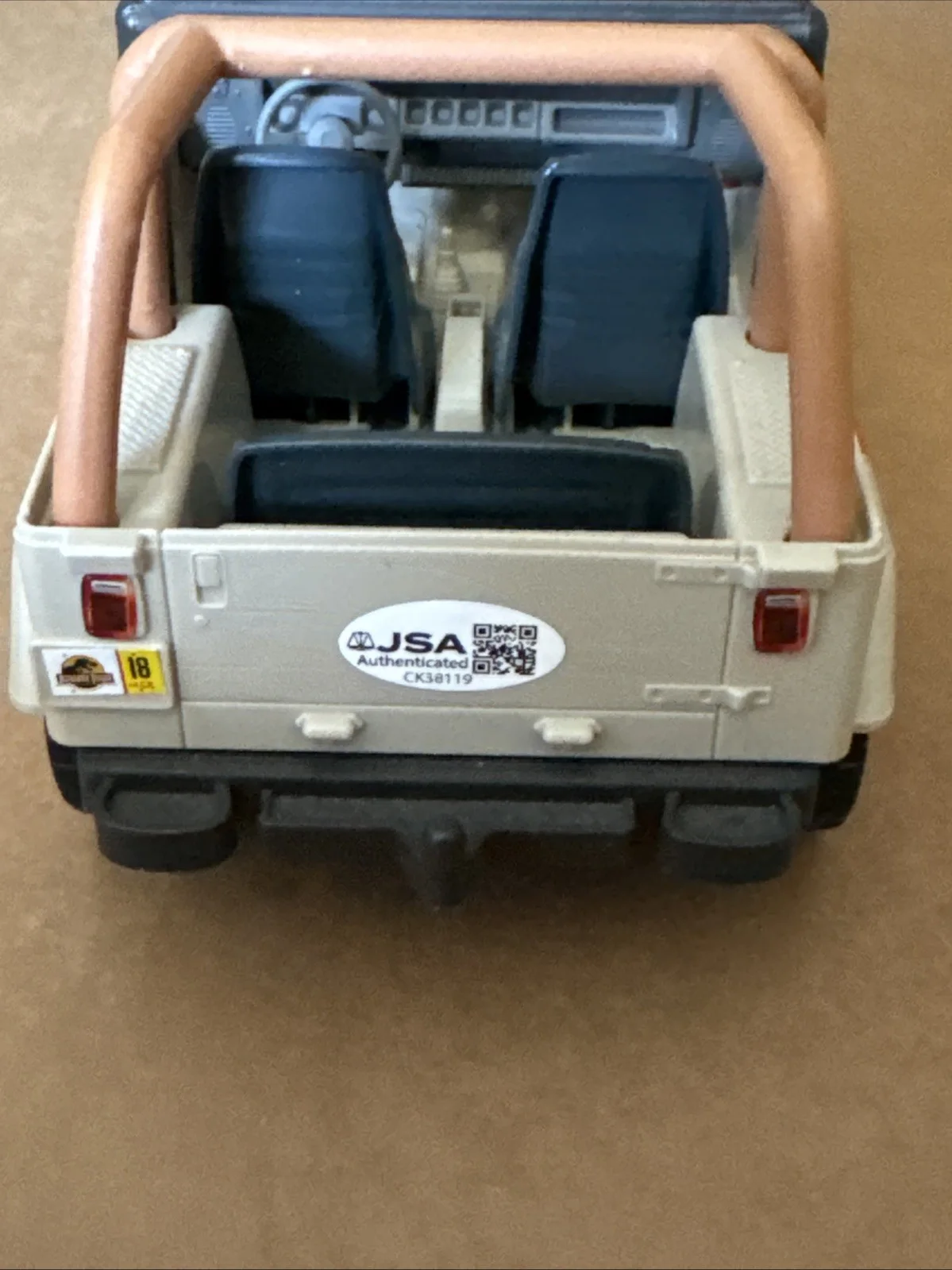 Sam Neill Autographed Jurassic Park Jeep Mattel Legacy Collection JSA COA Signed, image 4