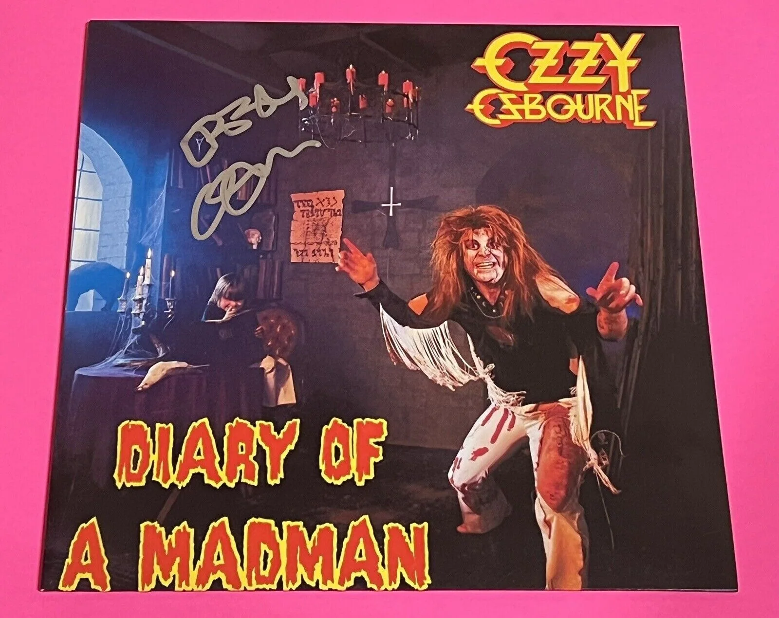 OZZY OSBOURNE SIGNED AUTOGRAPHED DIARY OF A MADMAN VINYL LP ALBUM *EXACT PROOF*, изображение 2