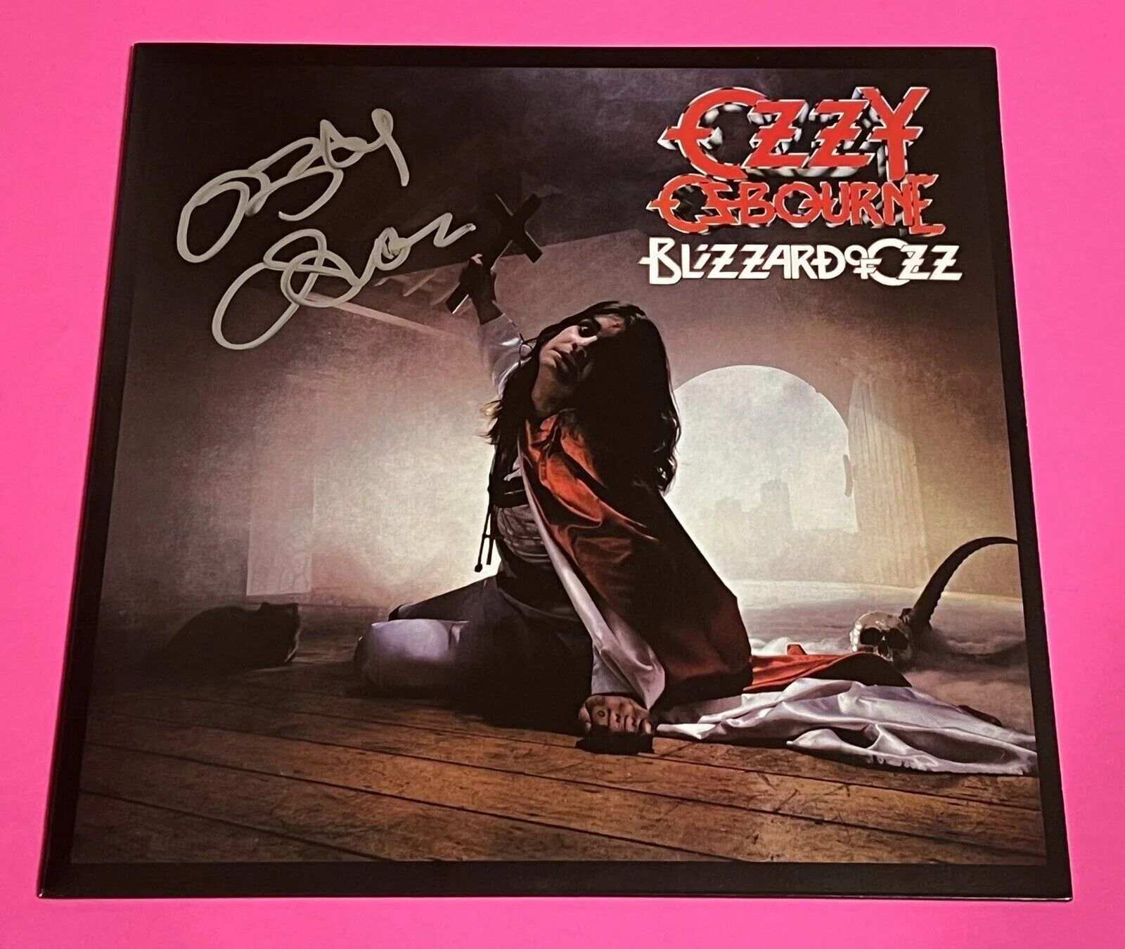 OZZY OSBOURNE SIGNED AUTOGRAPHED BLIZZARD OF OZZ VINYL LP ALBUM *EXACT PROOF*, изображение 2