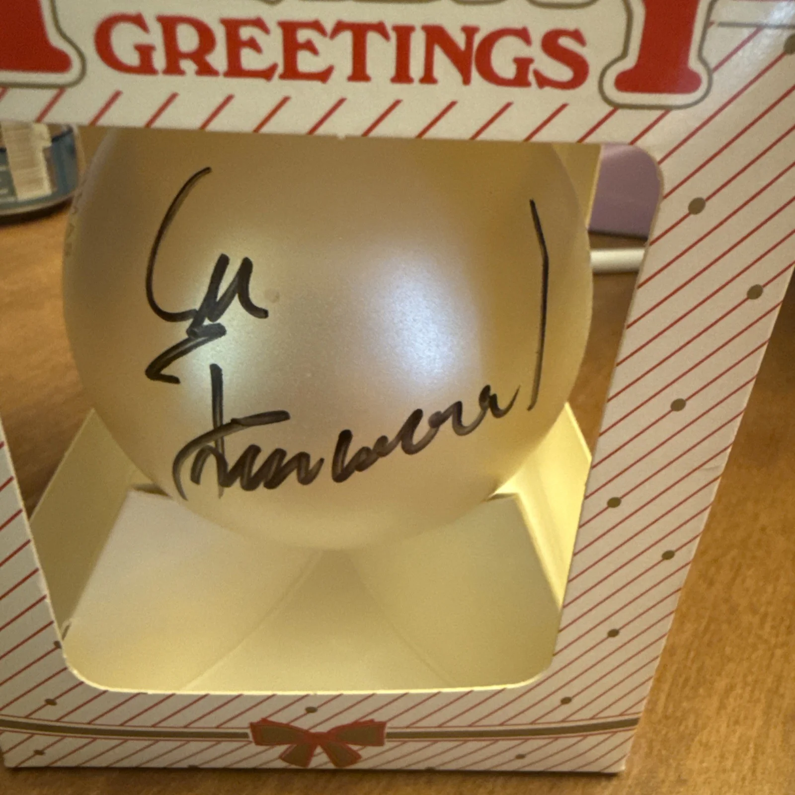 Autographed Lee Greenwood Theater Christmas Ornament *RARE* 1999, изображение 2