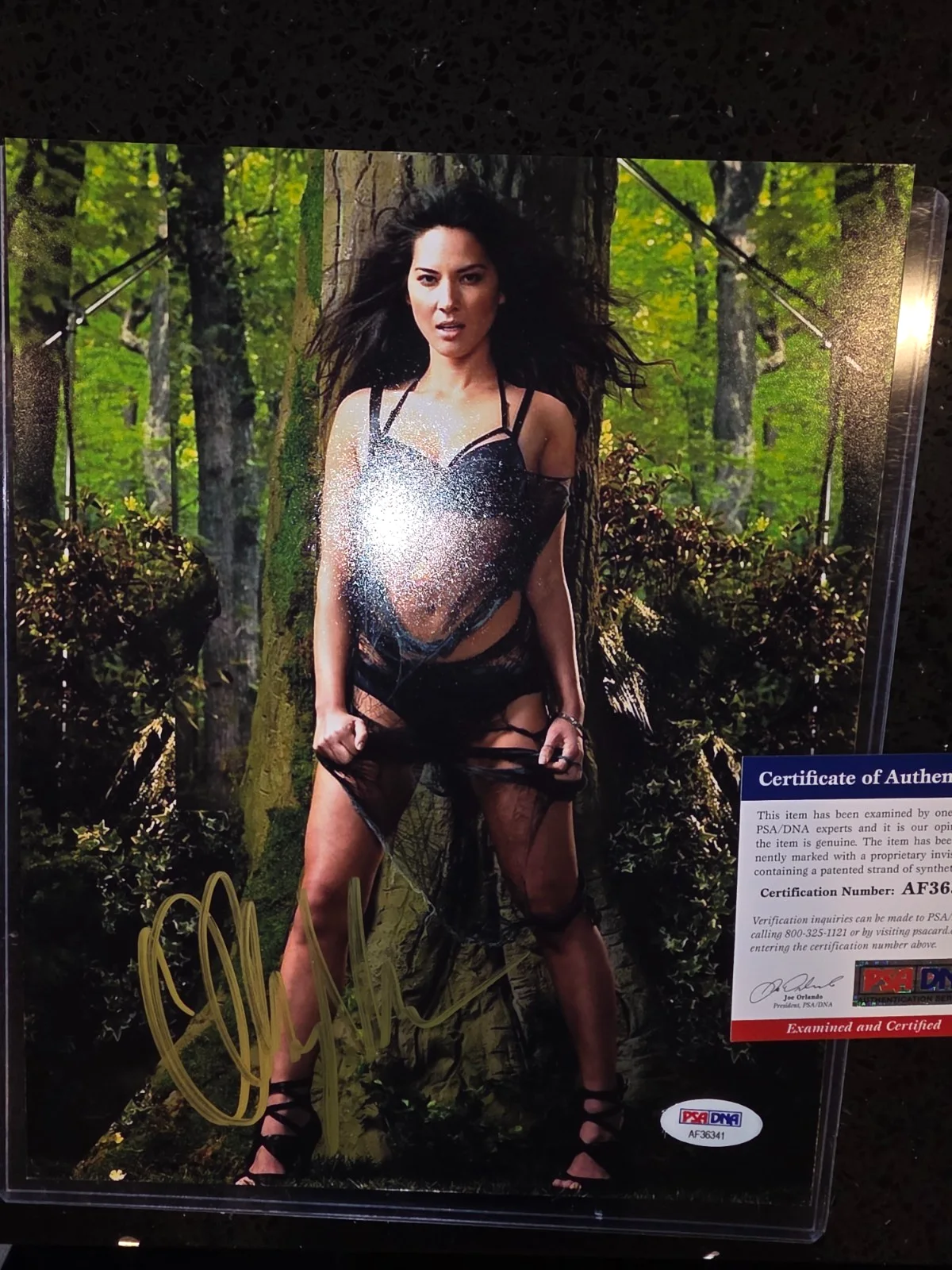 Olivia Munn — Olivia Munn Sexy Lingerie Autographed Signed 8x10 Photo PSA/DNA Authentic COA, image 2