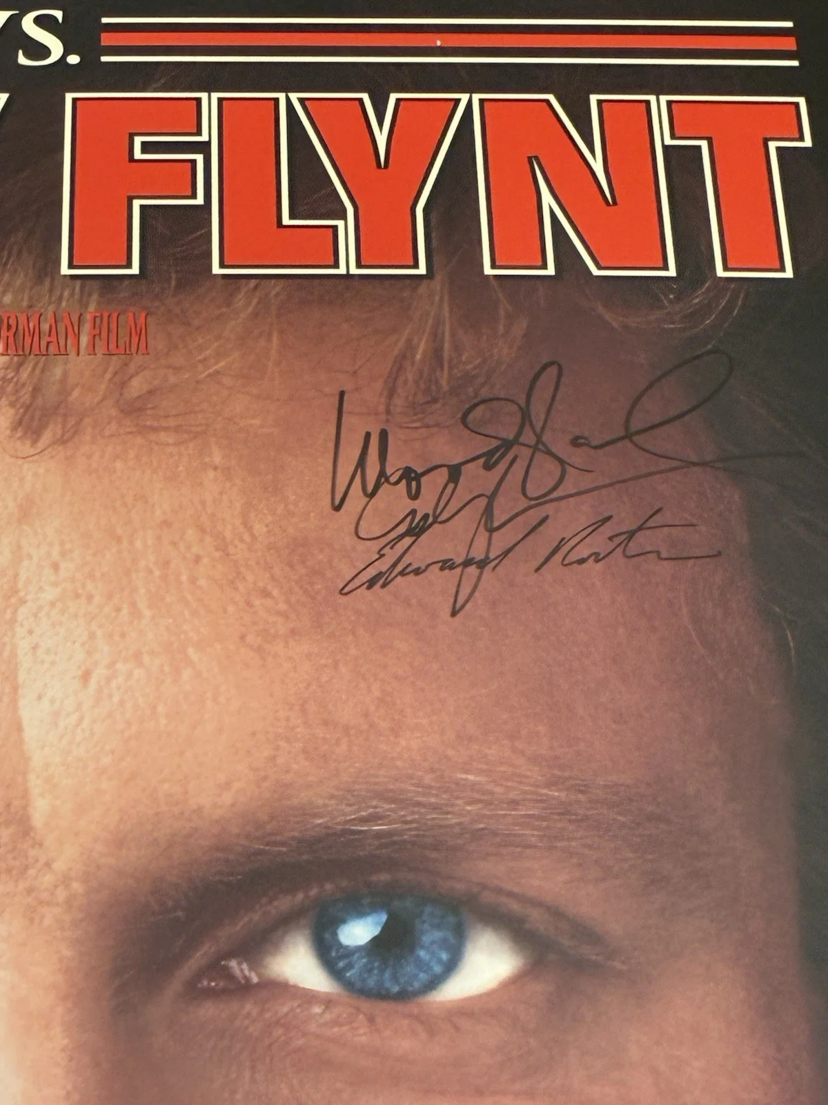 Woody Harrelson Courtney Love Edward Norton — RARE Woody Harrelson Courtney Love Edward Norton Signed Original27x40 Poster JSA, изображение 4