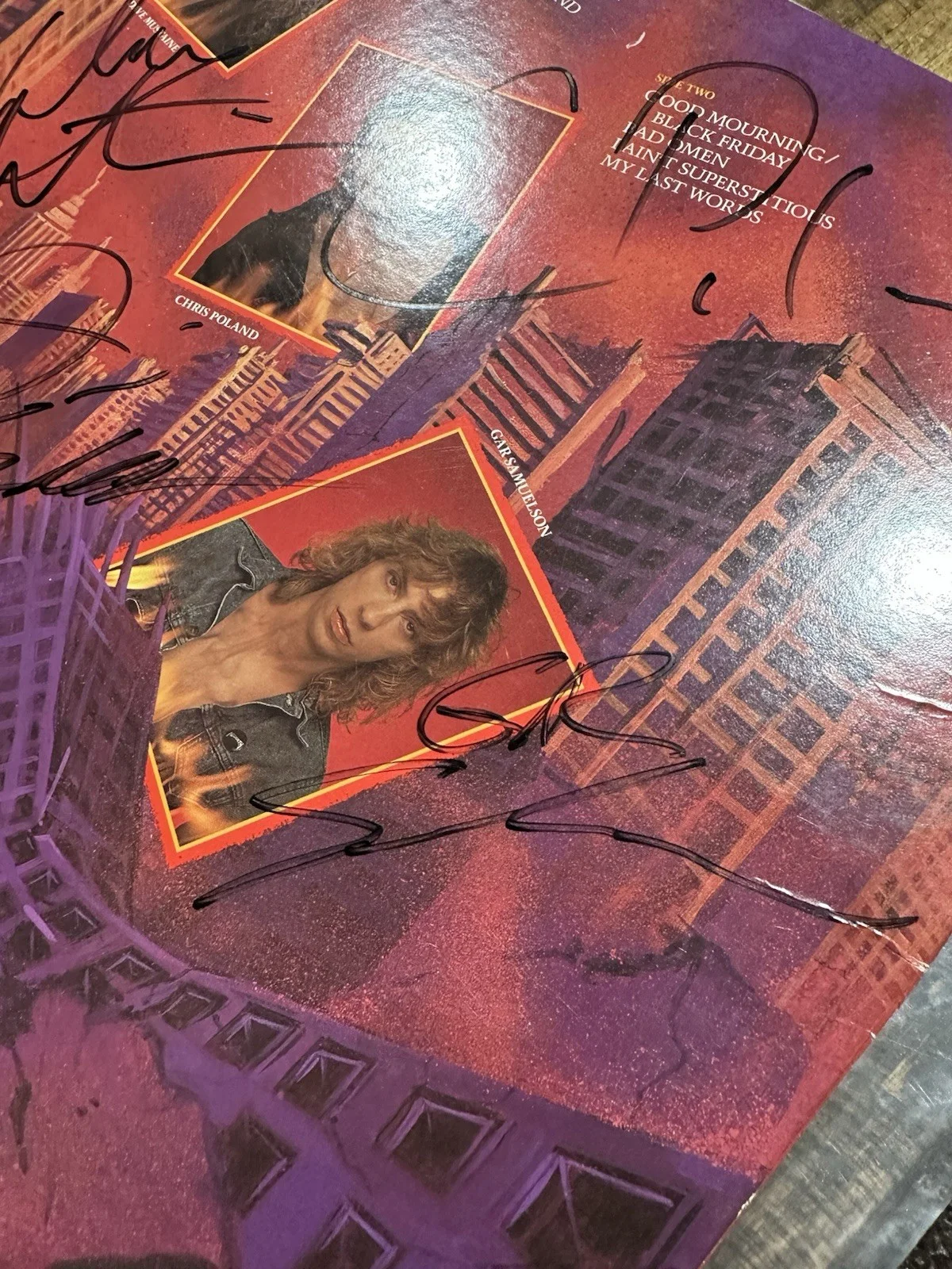 Megadeth Peace Sells Vinyl Signed Autographed By Full Band First Edition Dave M, image 2