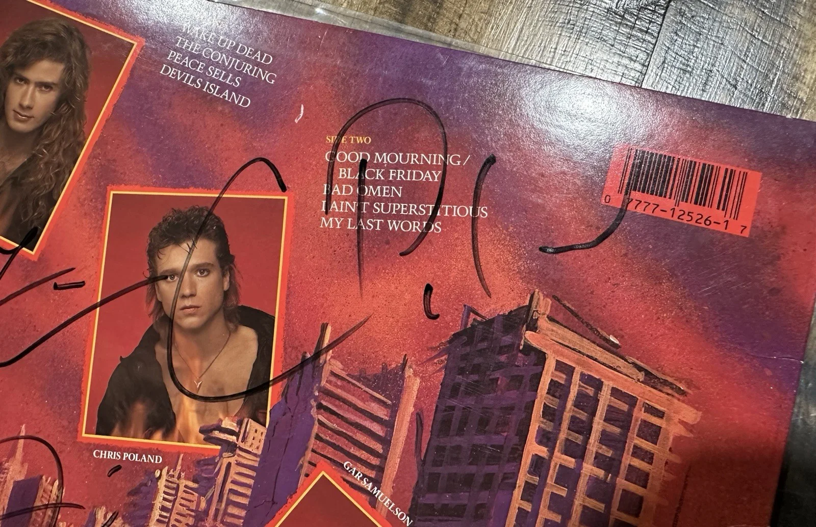 Megadeth Peace Sells Vinyl Signed Autographed By Full Band First Edition Dave M, image 3