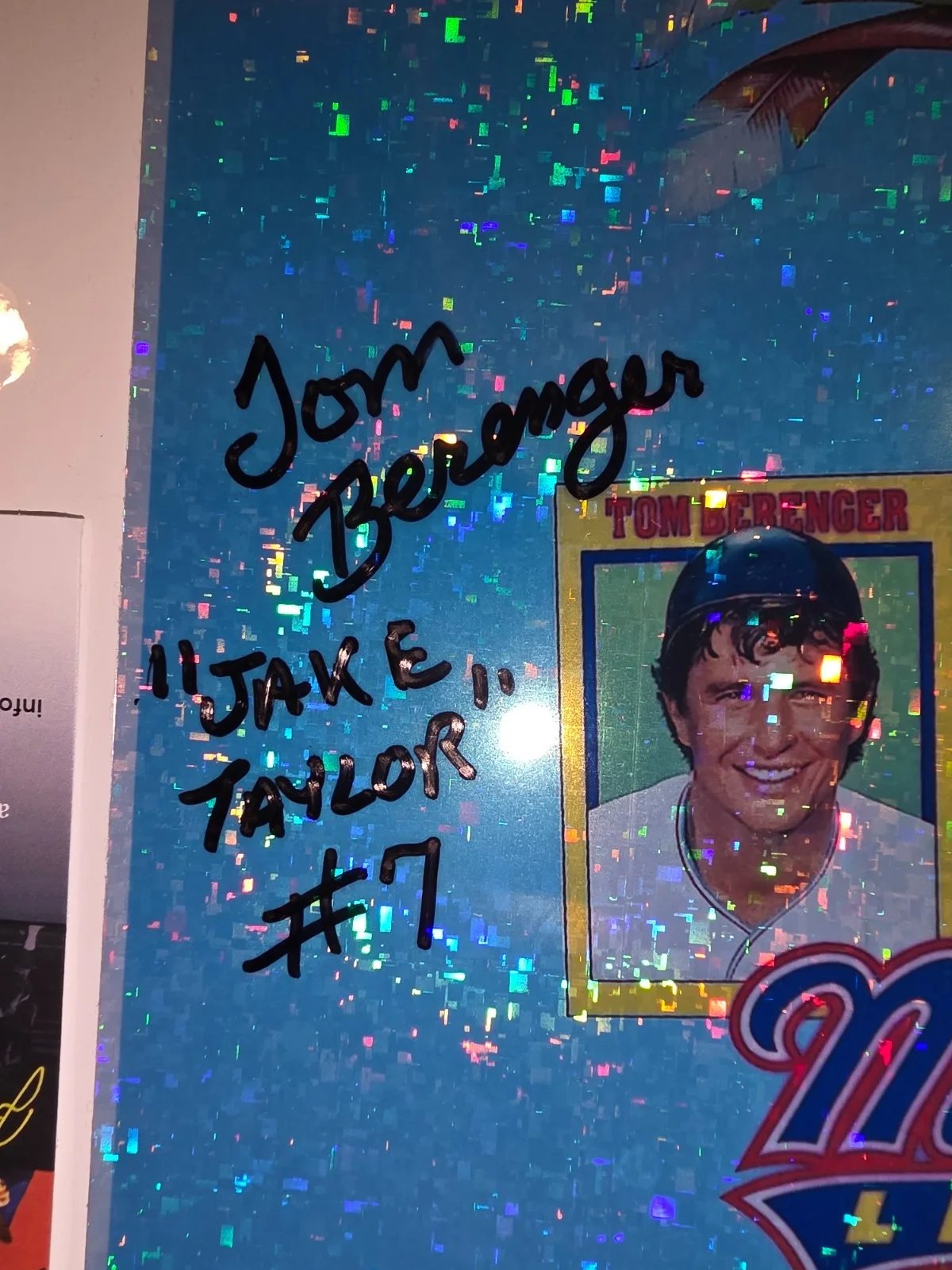 Tom Berenger — Tom Berenger Corbin Bernsen Ross Griparis signed 8x12 Major League poster JSA, image 3