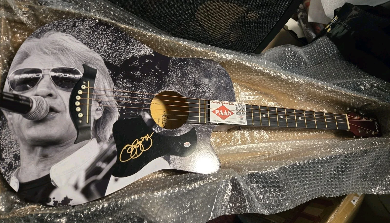 JON BON JOVI SIGNED ACOUSTIC GUITAR AUTOGRAPHED COA SINGER, image 2