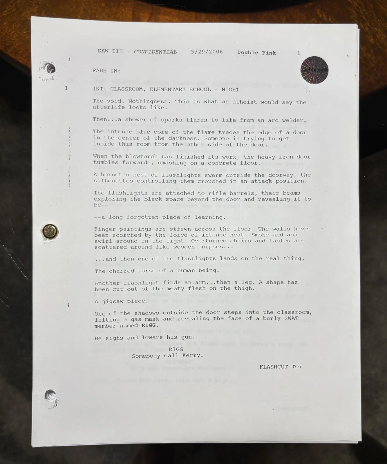 Shawnee Smith — Saw III Shawnee Smith (Amanda Young) Autographed Script with COA, image 3