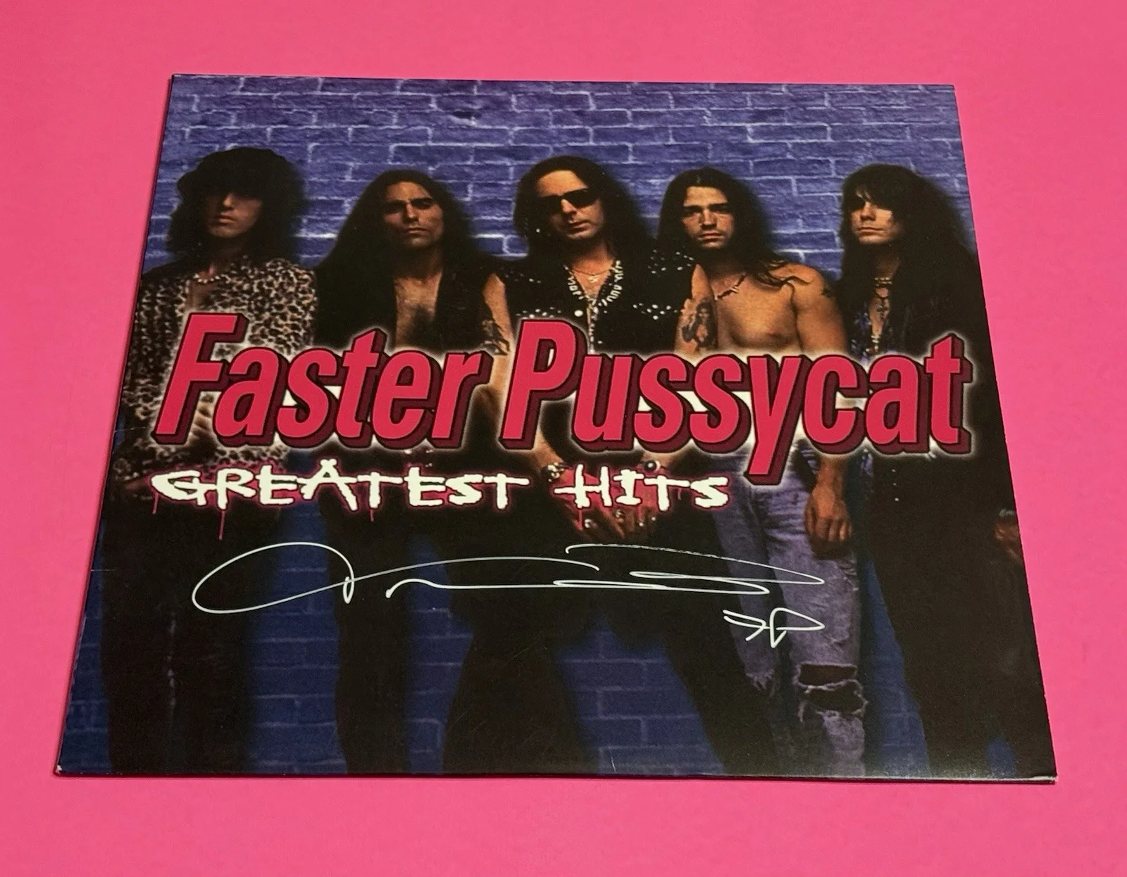TAIME DOWNE FASTER PUSSYCAT SIGNED GREATEST HITS COLORED VINYL RECORD *PROOF*, изображение 2