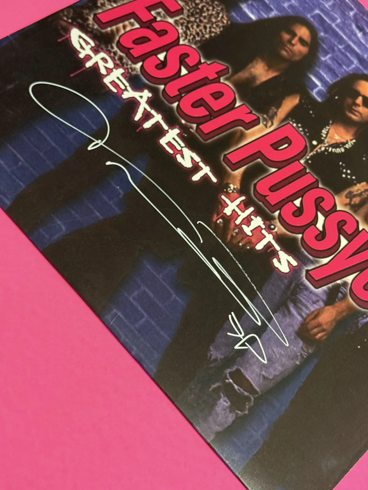 TAIME DOWNE FASTER PUSSYCAT SIGNED GREATEST HITS COLORED VINYL RECORD *PROOF*, изображение 5