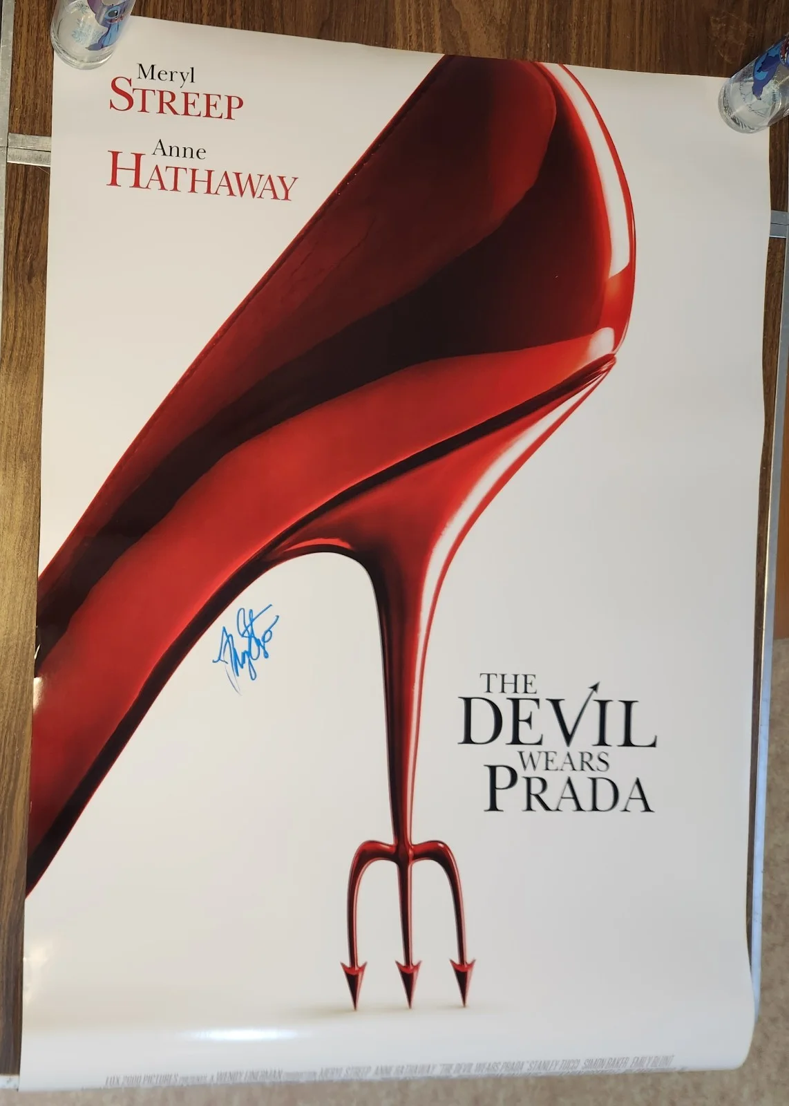 meryl streep — Meryl Streep Signed Autographed The Devil Wears Prada 27x40 Movie Poster BAS COA