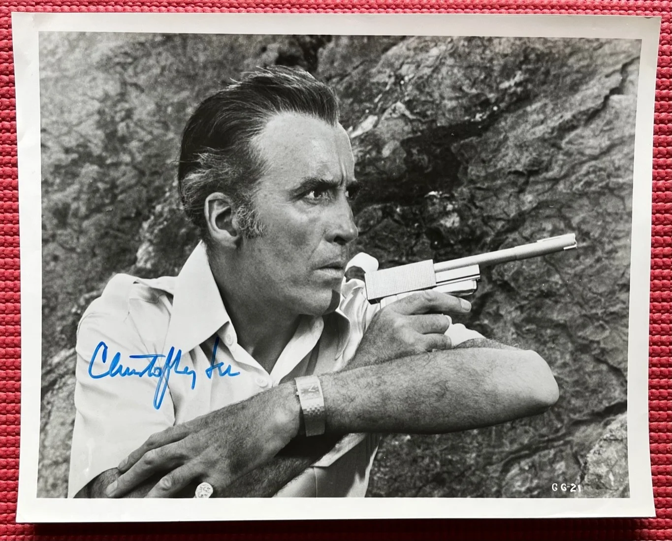 Christopher Lee — JSA autographed CHRISTOPHER LEE signed "MAN WITH THE GOLDEN GUN" James Bond, image 2