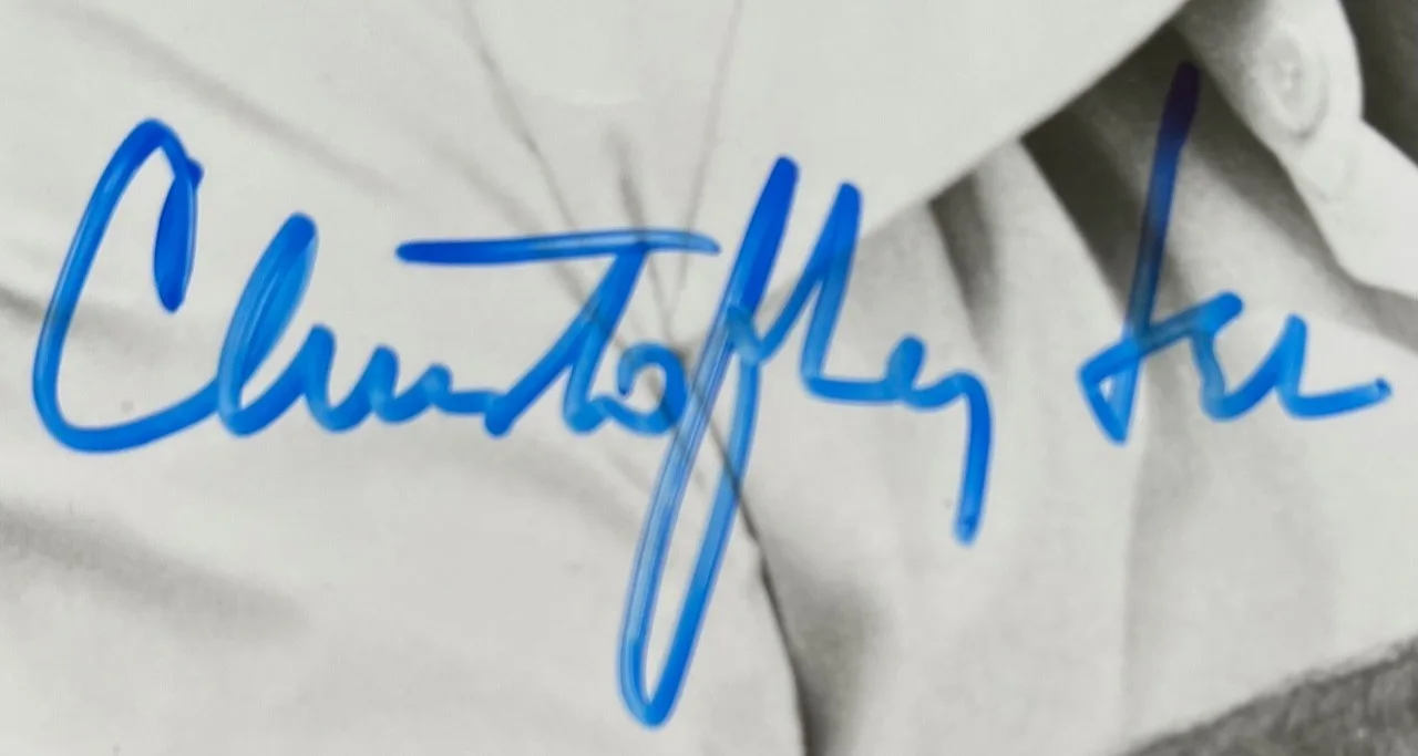 Christopher Lee — JSA autographed CHRISTOPHER LEE signed "MAN WITH THE GOLDEN GUN" James Bond, image 3