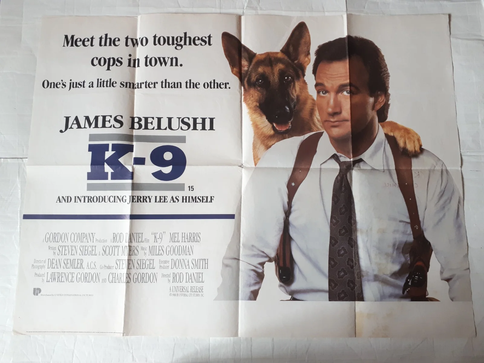 K-9 k9 1989 ORIGINAL Poster UK Quad 30x40" 1980s James Belushi, изображение 2