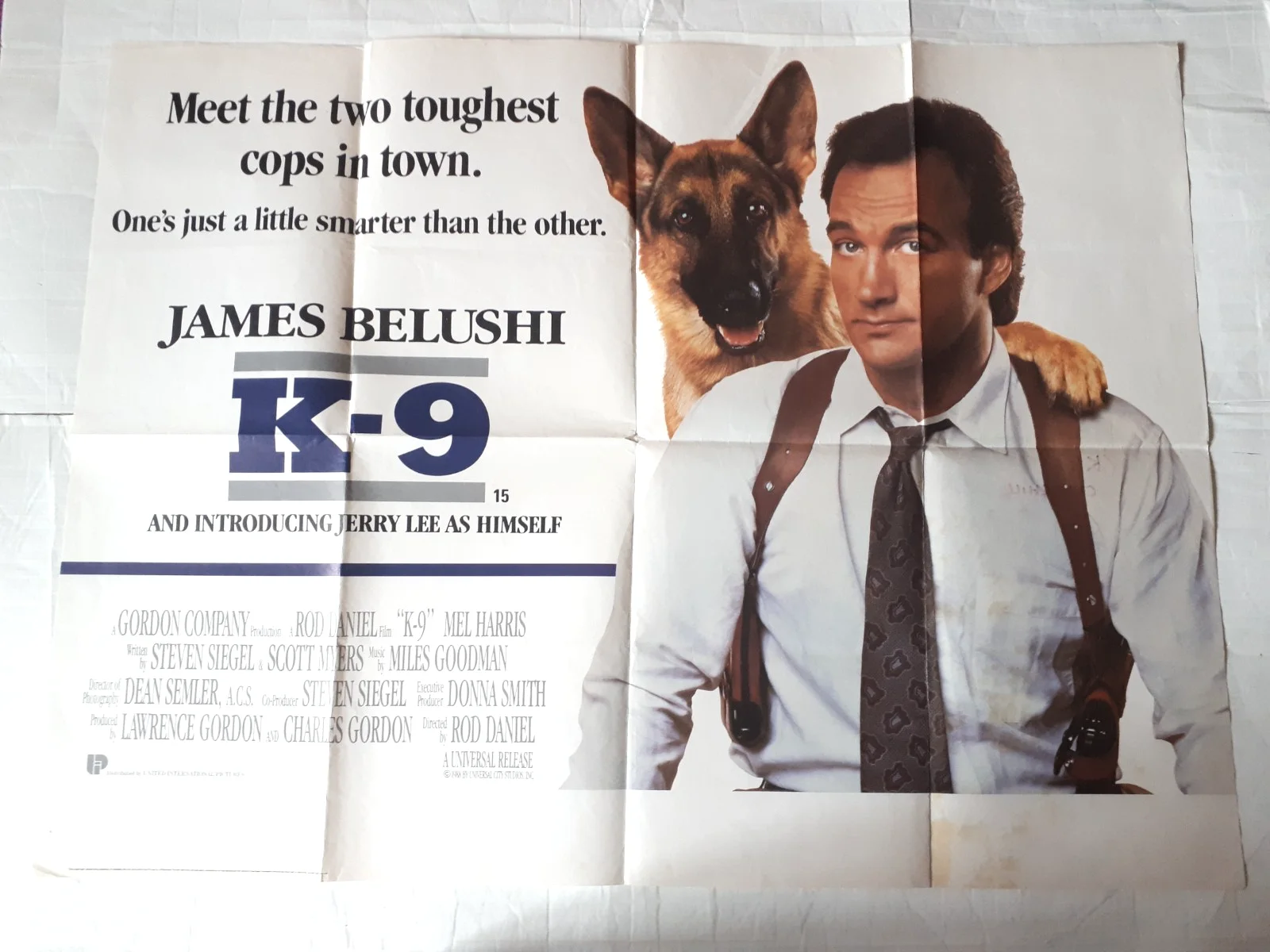 K-9 k9 1989 ORIGINAL Poster UK Quad 30x40" 1980s James Belushi, изображение 3