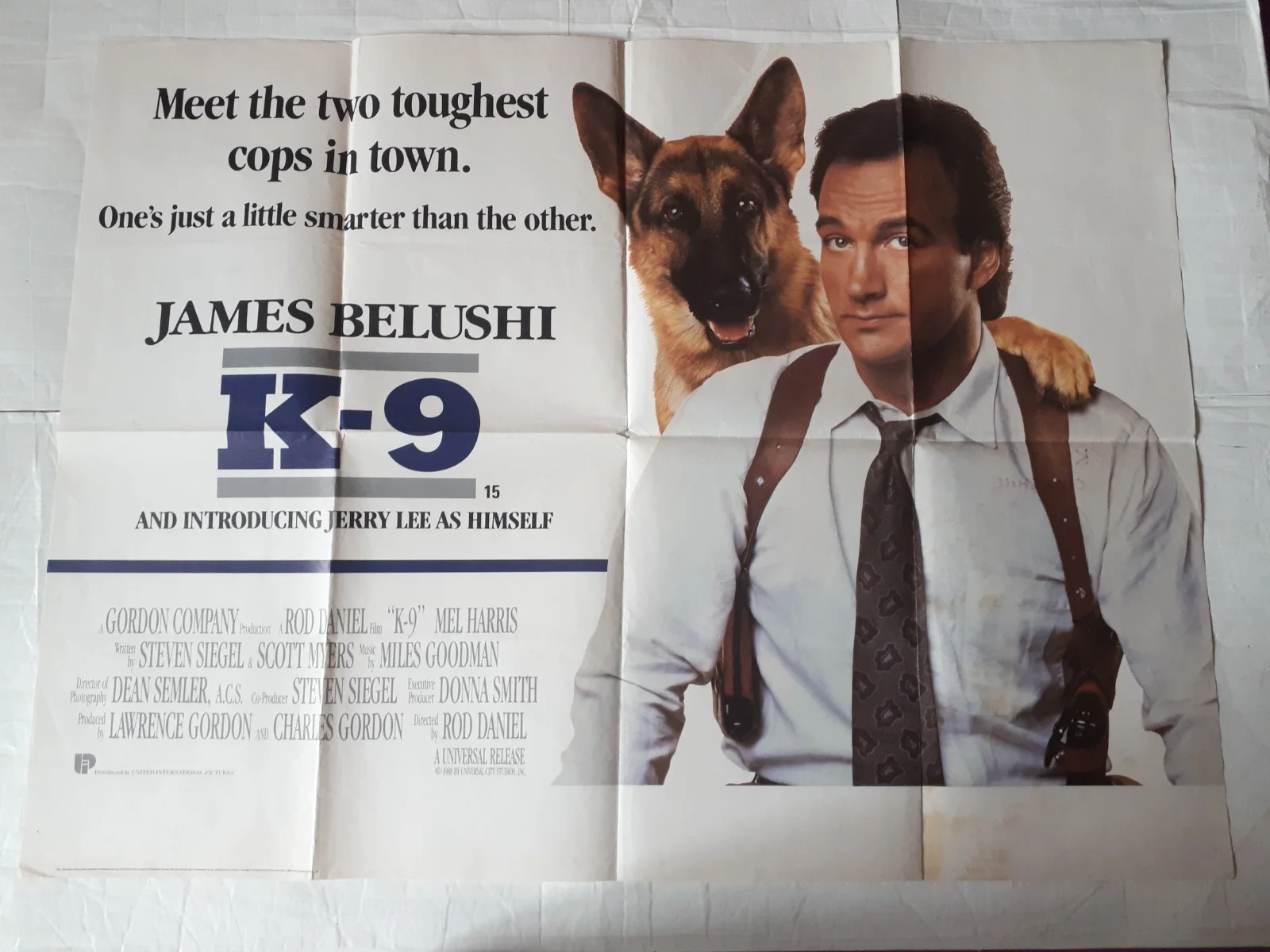 K-9 k9 1989 ORIGINAL Poster UK Quad 30x40" 1980s James Belushi, изображение 5