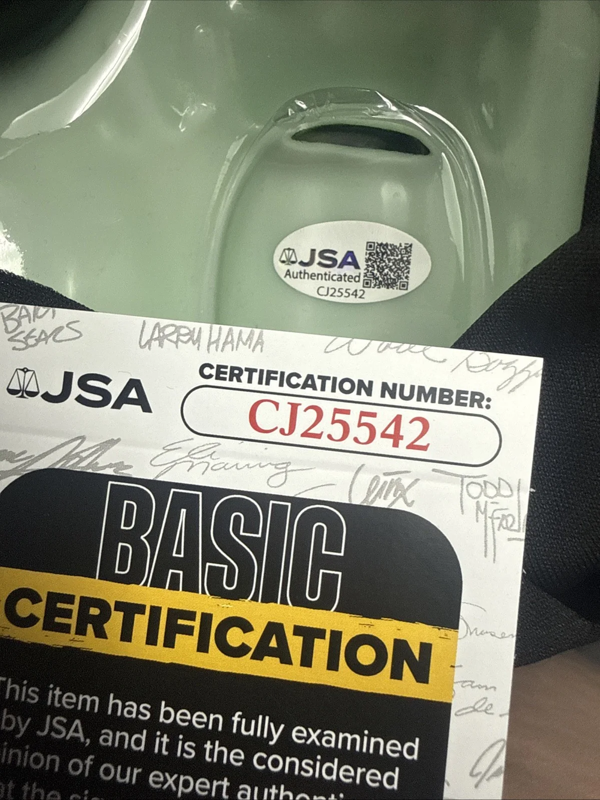 Skeet Ulrich — Skeet Ulrich Signed Ghostface Fun World Fluorescent Mask Scream JSA COA STAB, image 4