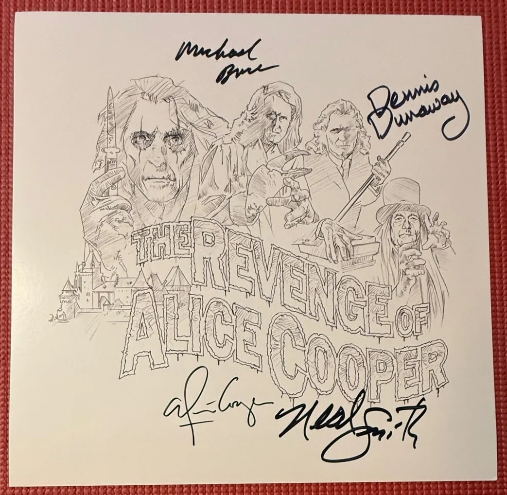 Autographed "THE REVENGE OF ALICE COOPER" signed by 4 DOUBLE ALBUM Violet Vinyl, изображение 2