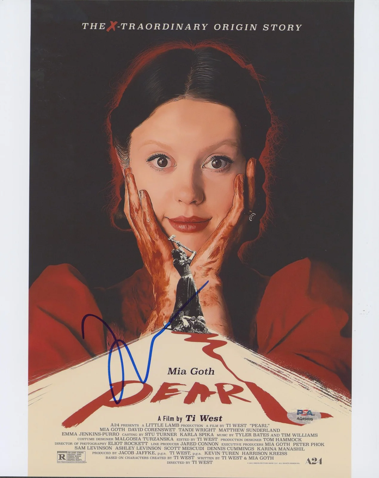 Mia Goth — Mia Goth Pearl Authentic Signed 11x14 Vertical Photo PSA/DNA #AQ49409