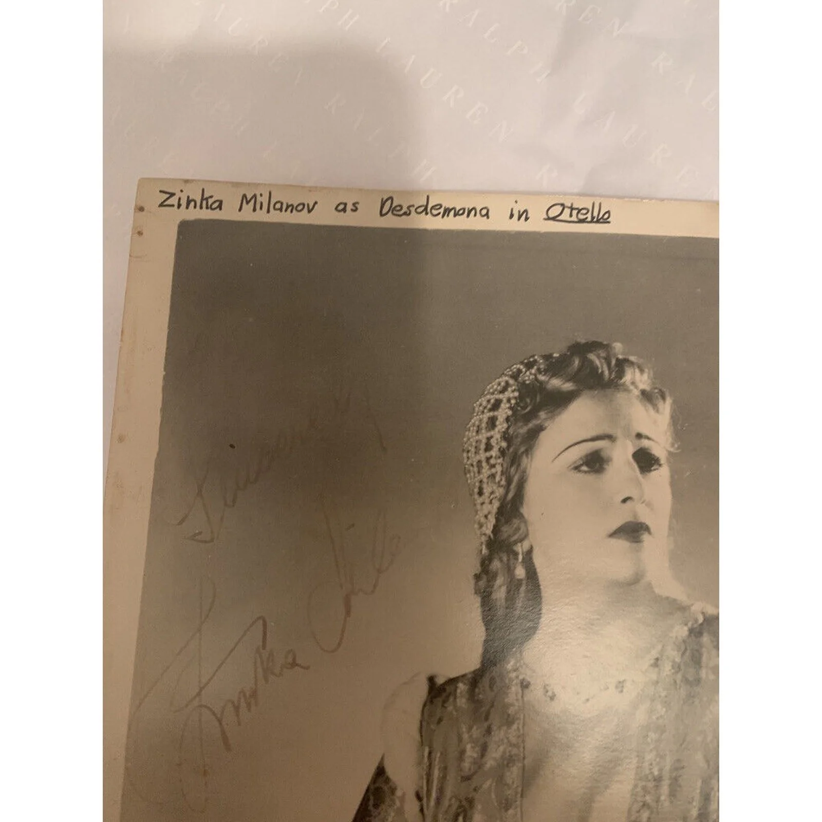 Zinka Milanov - INSCRIBED PHOTOGRAPH SIGNED 8 x 10, изображение 2