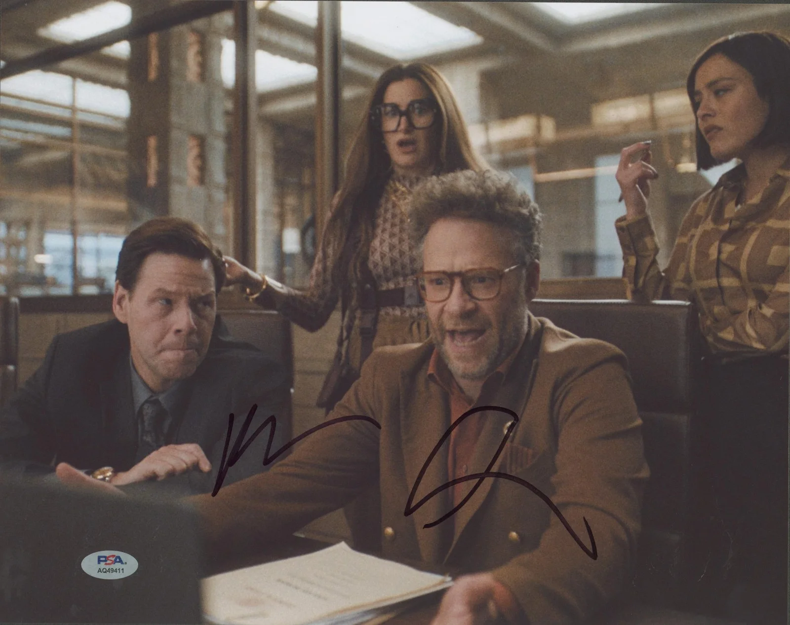 Seth Rogen & Ike Barinholtz — Seth Rogen & Ike Barinholtz The Studio Signed 11x14 Photo PSA/DNA #AQ49411