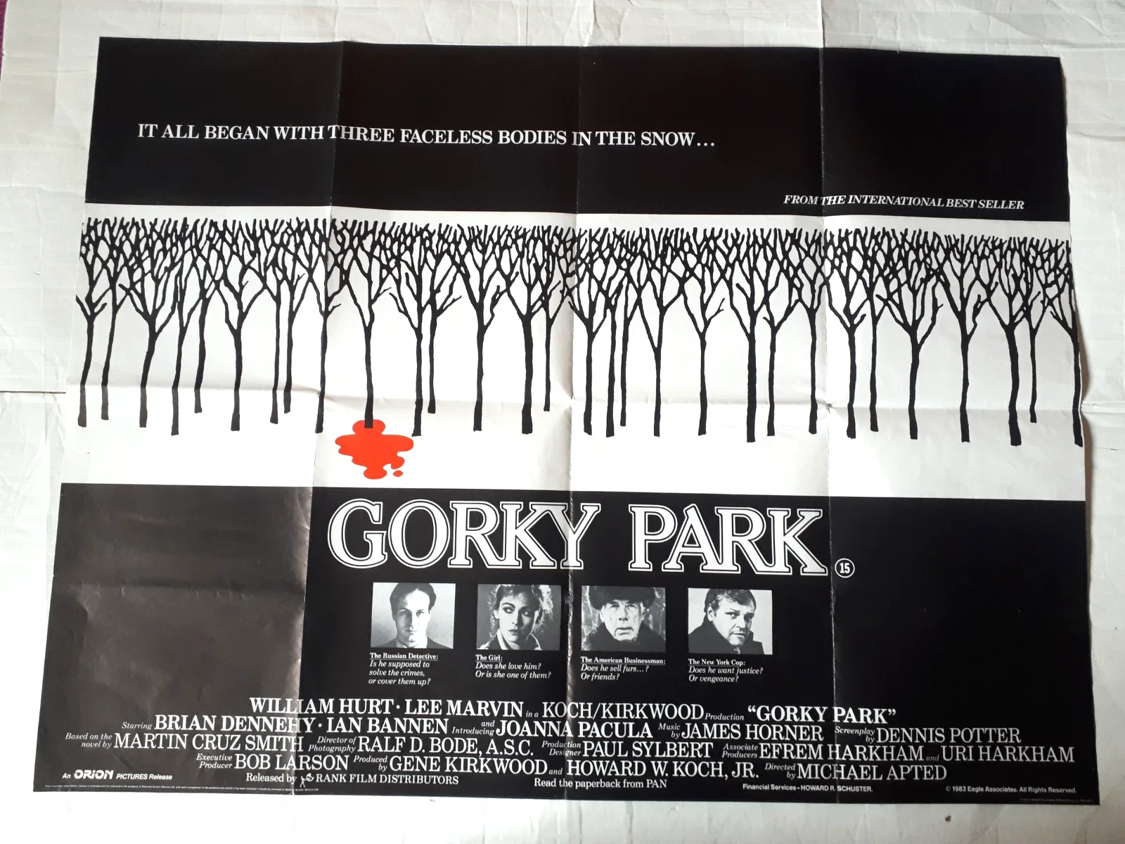 Gorky Park 1983 ORIGINAL Poster UK Quad 30x40" 1980s Lee Marvin william hurt, изображение 4