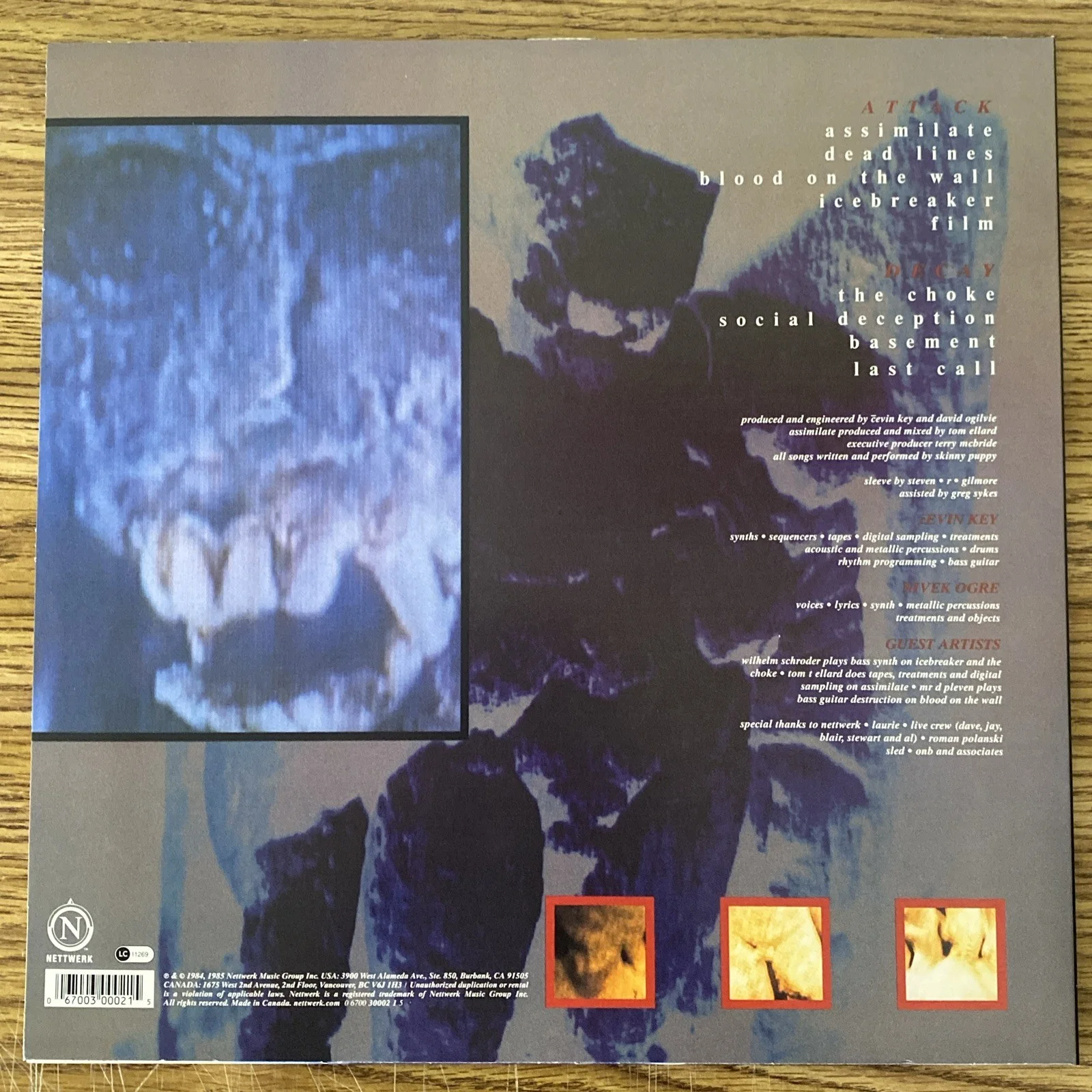 Nivek Ogre ‘Skinny Puppy’ Band Frontman Autographed Vinyl Album ‘Bites’, изображение 3