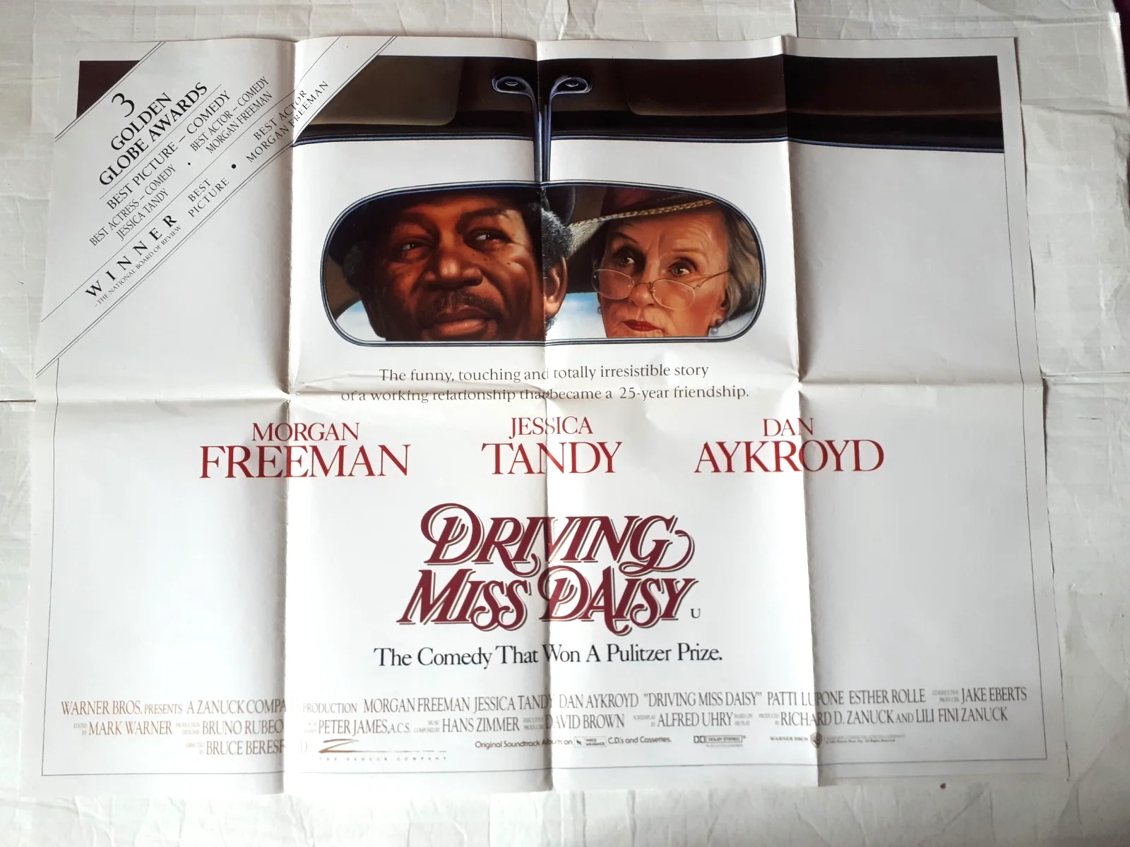 driving miss daisy 1989 ORIGINAL Poster UK Quad 30x40" 1980s morgan freeman, изображение 2