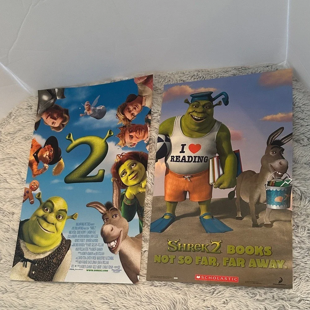 Dreamworks Shrek 2 Art Posters Mini 11 x 17 Authentic Movie and Scholastic Promo, image 2