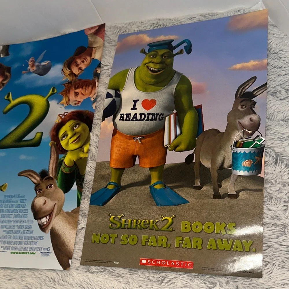 Dreamworks Shrek 2 Art Posters Mini 11 x 17 Authentic Movie and Scholastic Promo, image 5