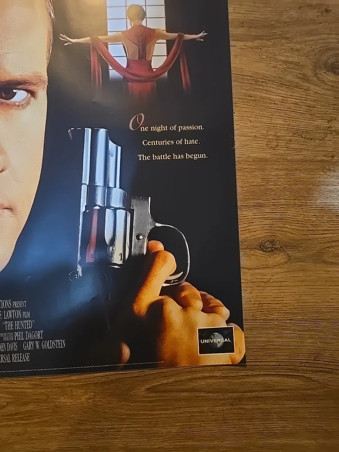 The Hunted Film Original Video Shop VHS Promo Poster Rare Christopher Lambert, изображение 2