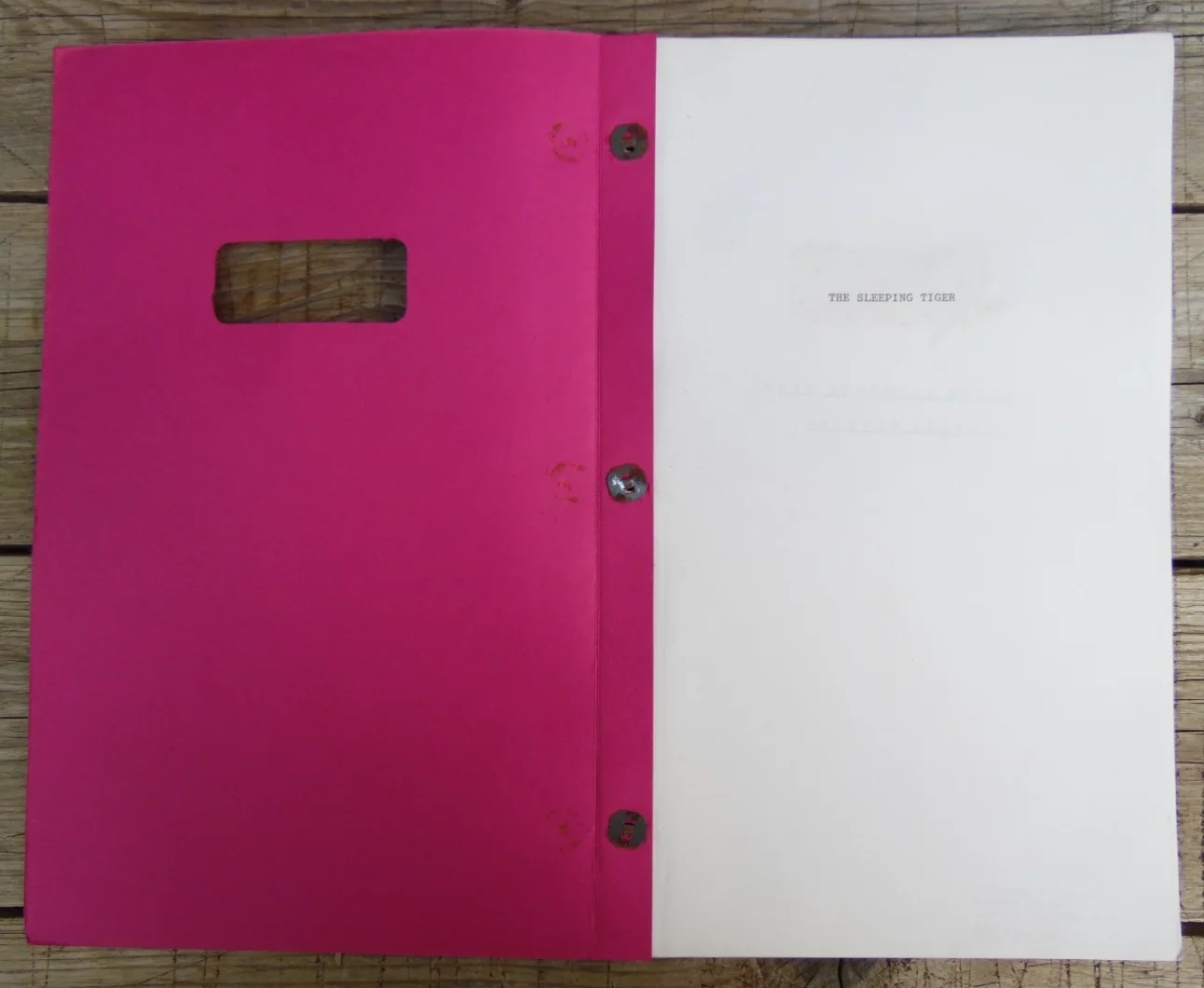 Vintage "The Sleeping Tiger" Original Post Production Release Movie Script 1954, image 4