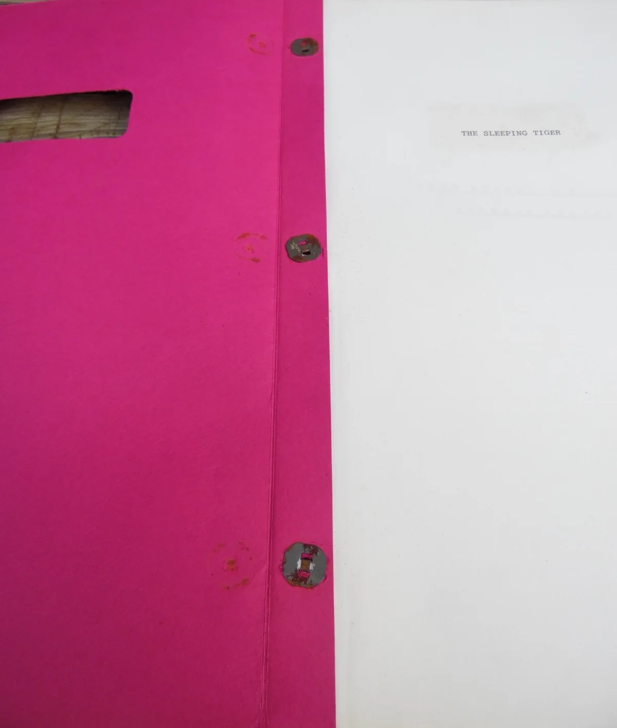Vintage "The Sleeping Tiger" Original Post Production Release Movie Script 1954, image 5