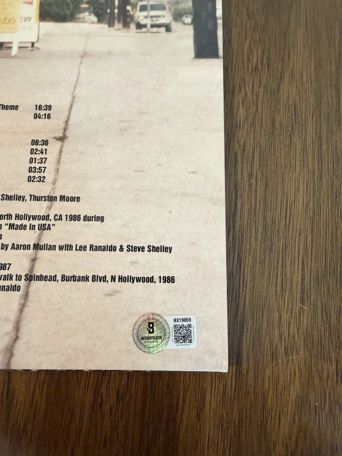 Kim Gordon ‘Sonic Youth’ Signed Vinyl Album ‘Spinhead Sessions’ Beckett, image 3