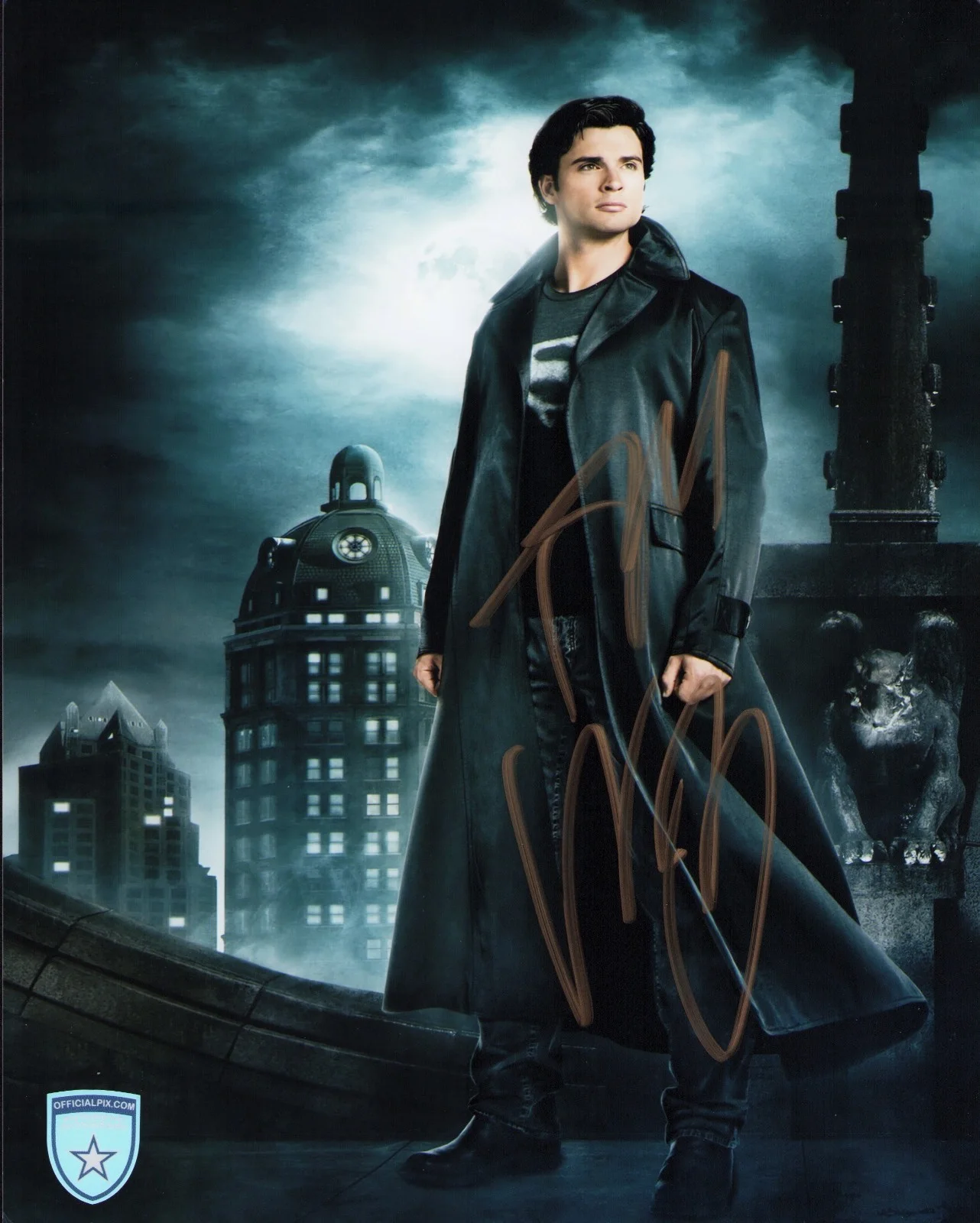 Tom Welling — Signed Tom Welling Smallville Superman Clark Kent 8x10 w/ Official Pix COA