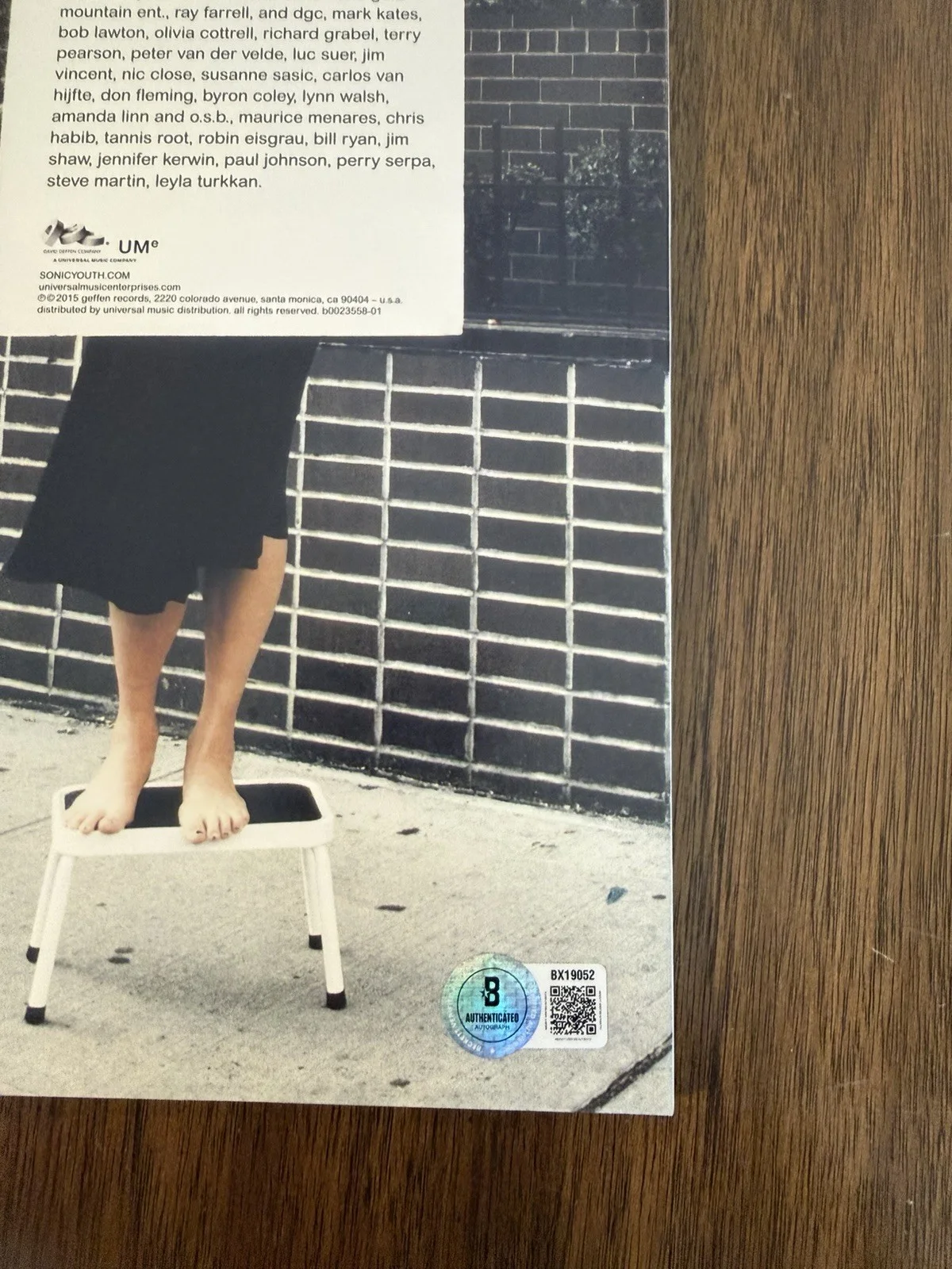Kim Gordon ‘Sonic Youth’ Signed Vinyl Album ‘A Thousand Leaves’ Beckett, изображение 3