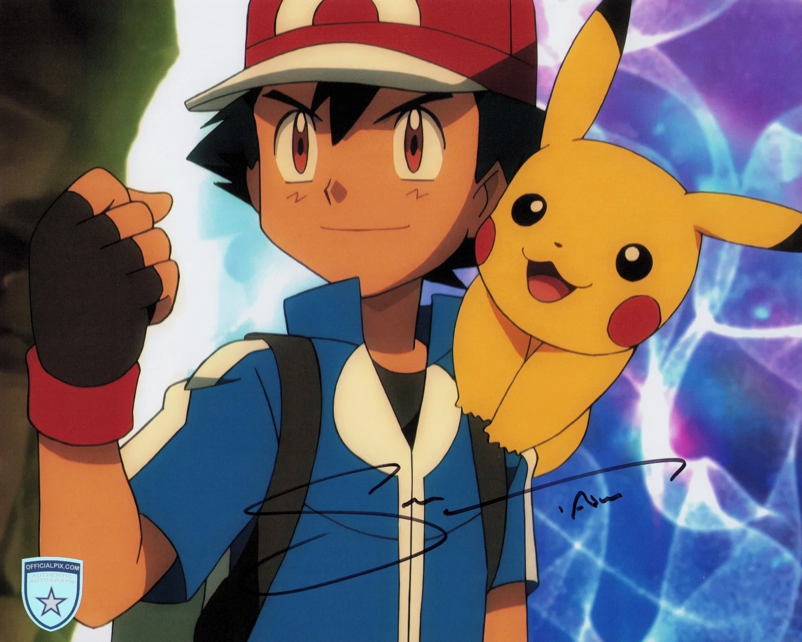 Sarah Natochenny — Signed Sarah Natochenny Pokemon Ash Ketchum 8x10 w/ Official Pix COA