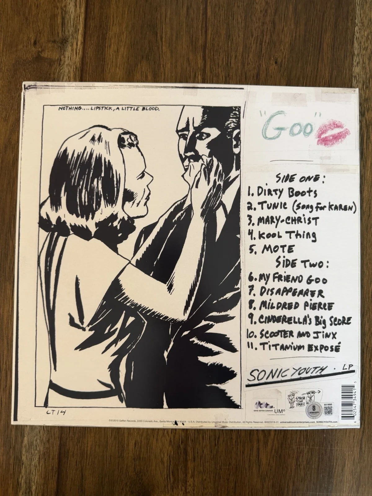 Kim Gordon ‘Sonic Youth’ Signed Vinyl Album ‘Goo’ Beckett BSA Certified, изображение 2