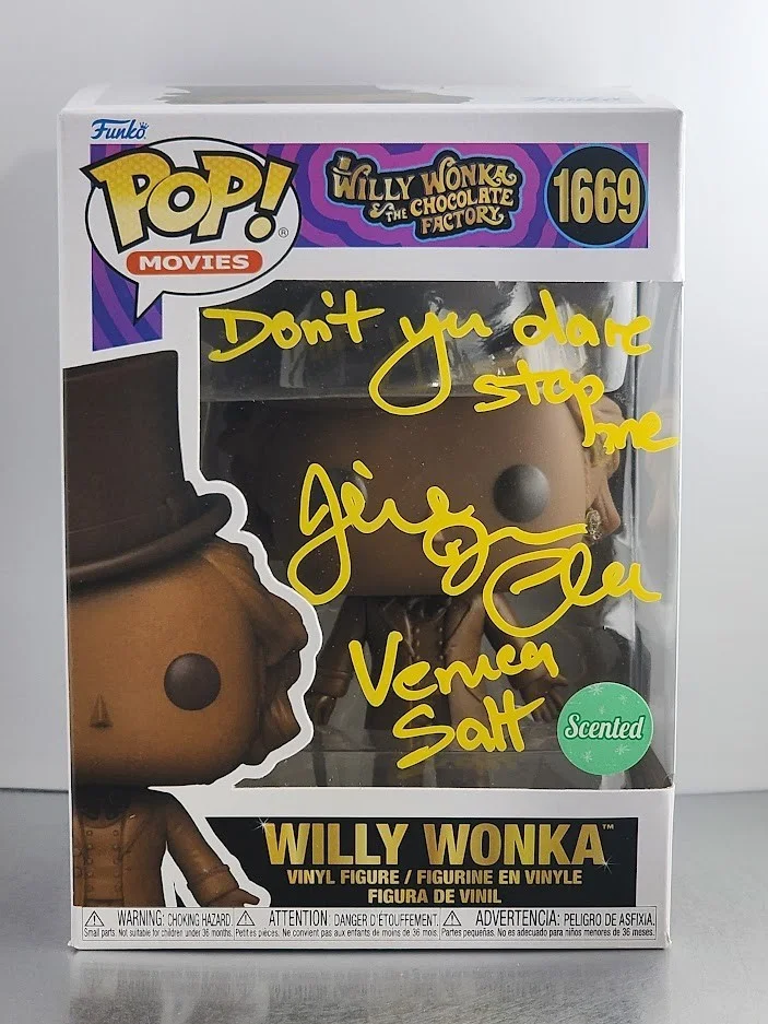 Julie Dawn Cole — Julie Dawn Cole Signed Auto Quoted Funko Pop #1669 Veruca Salt Willy Wonka