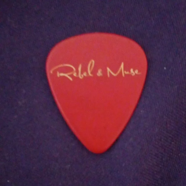 Dunlop U.S.A. Red Guitar Pick Signed "808 Aloha" "Rebel & Muse" Kaleo Wassman, image 2