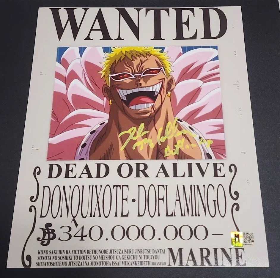 Robert McCollum — Robert McCollum Autographed Signed 8x10 Photo Print Donquixote Doflamingo Joker