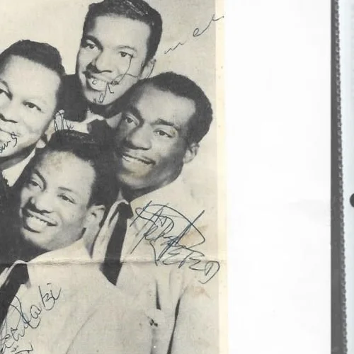 Hand Signed the Original 1955 group "The Platters" autographs on 5 x 7 photo, изображение 3