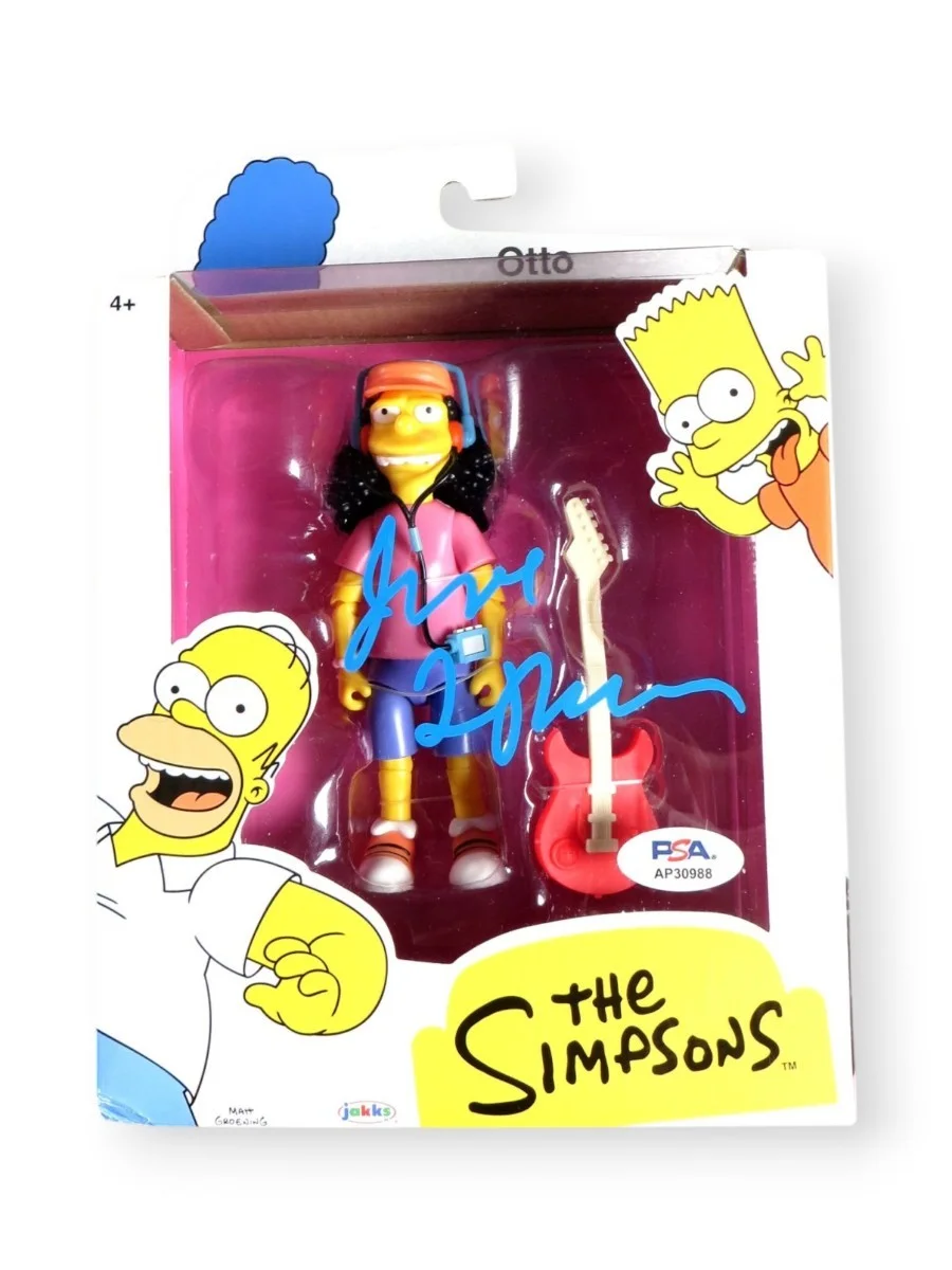 James L. Brooks — James L. Brooks Signed Autographed Action Figure The Simpsons Otto PSA AP30988
