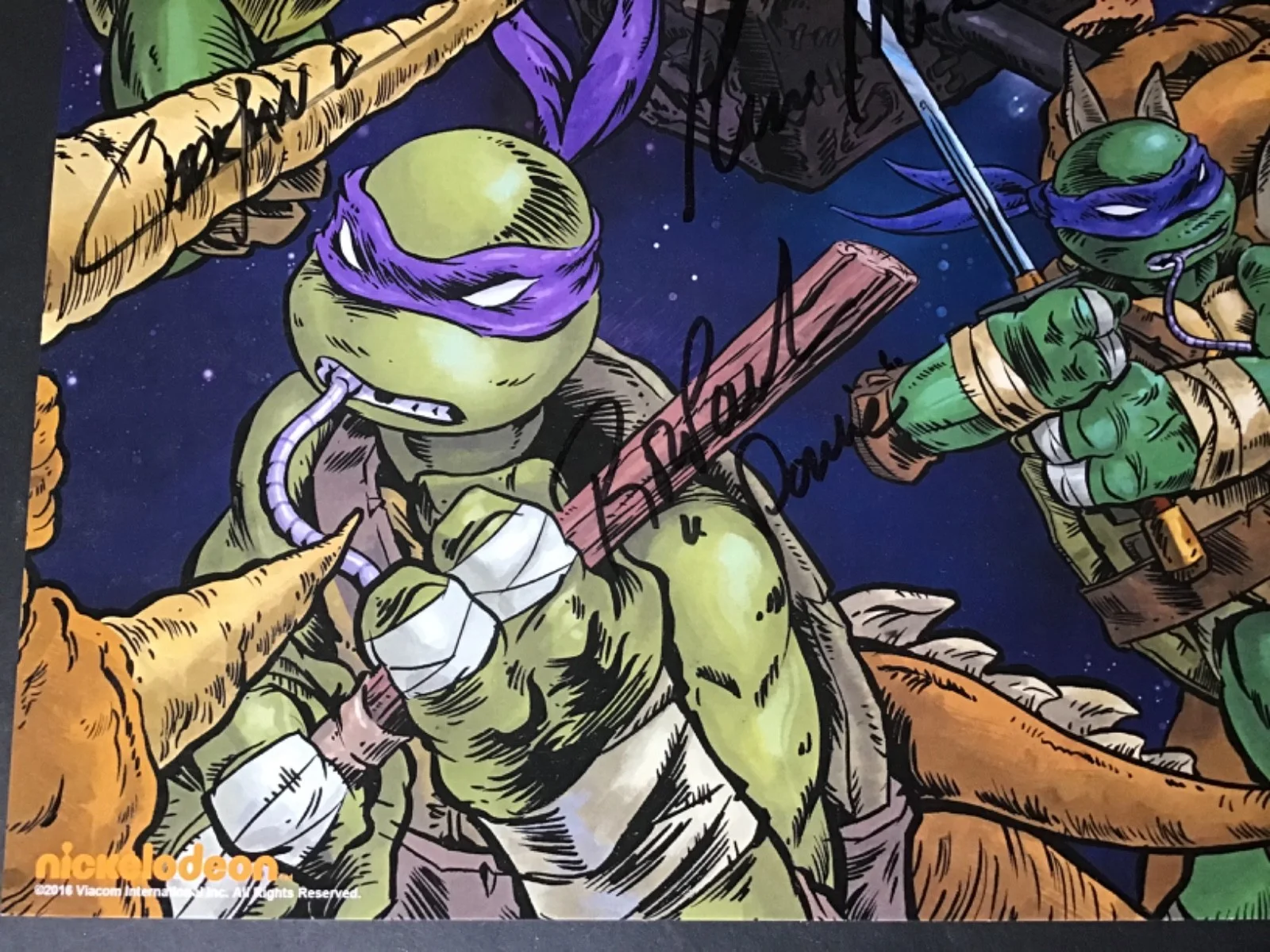 ROB PAULSEN Greg Cipes ZELDA WILLIAMS — TEENAGE MUTANT NINJA TURTLES Signed WONDERCON 2016 Rob Paulsen GREG CIPES + SDCC, image 2